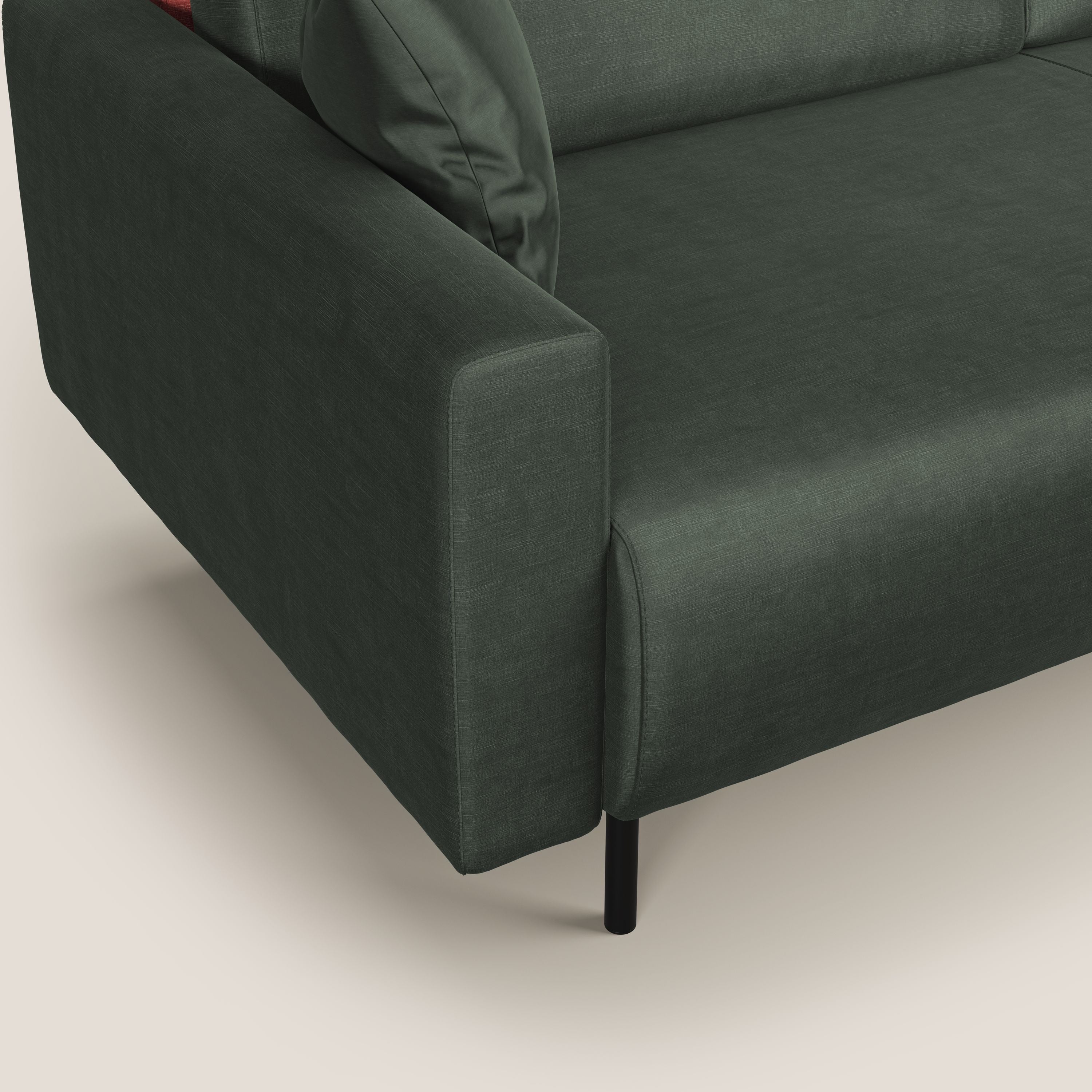 Arthur divano moderno in velluto morbido impermeabile T01 verde - divani.store