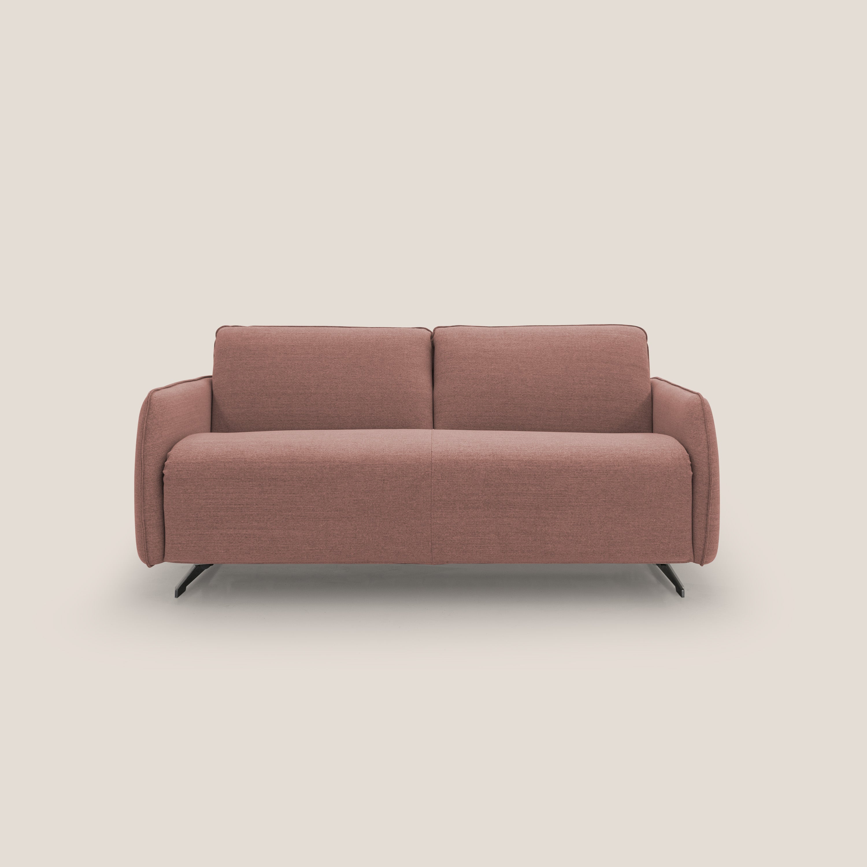 Texas Divano letto matrimoniale moderno in tessuto impermeabile T19 salmone - divani.store