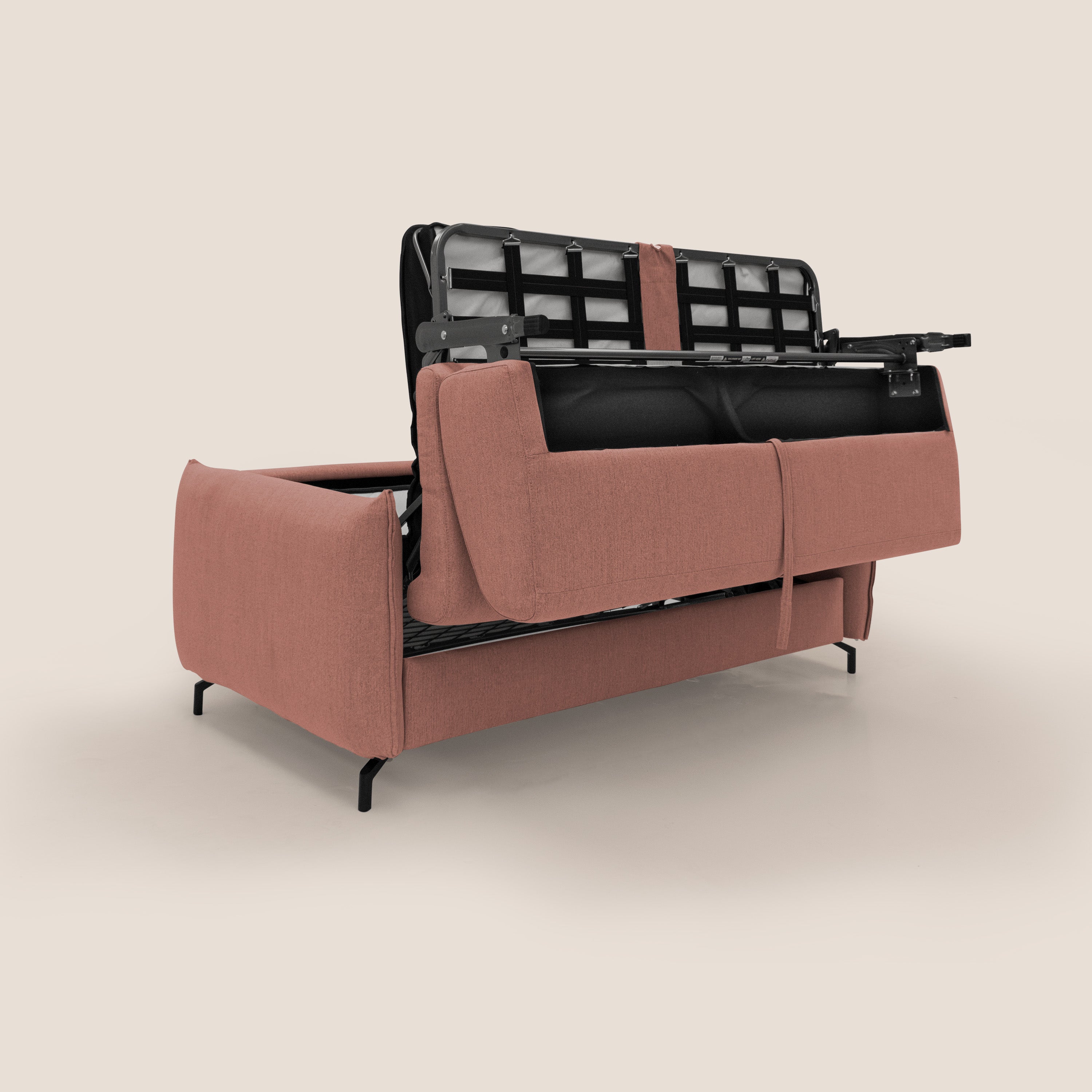 Scarlet canapé convertible en tissu mixte  coton imperméable T19 saumon