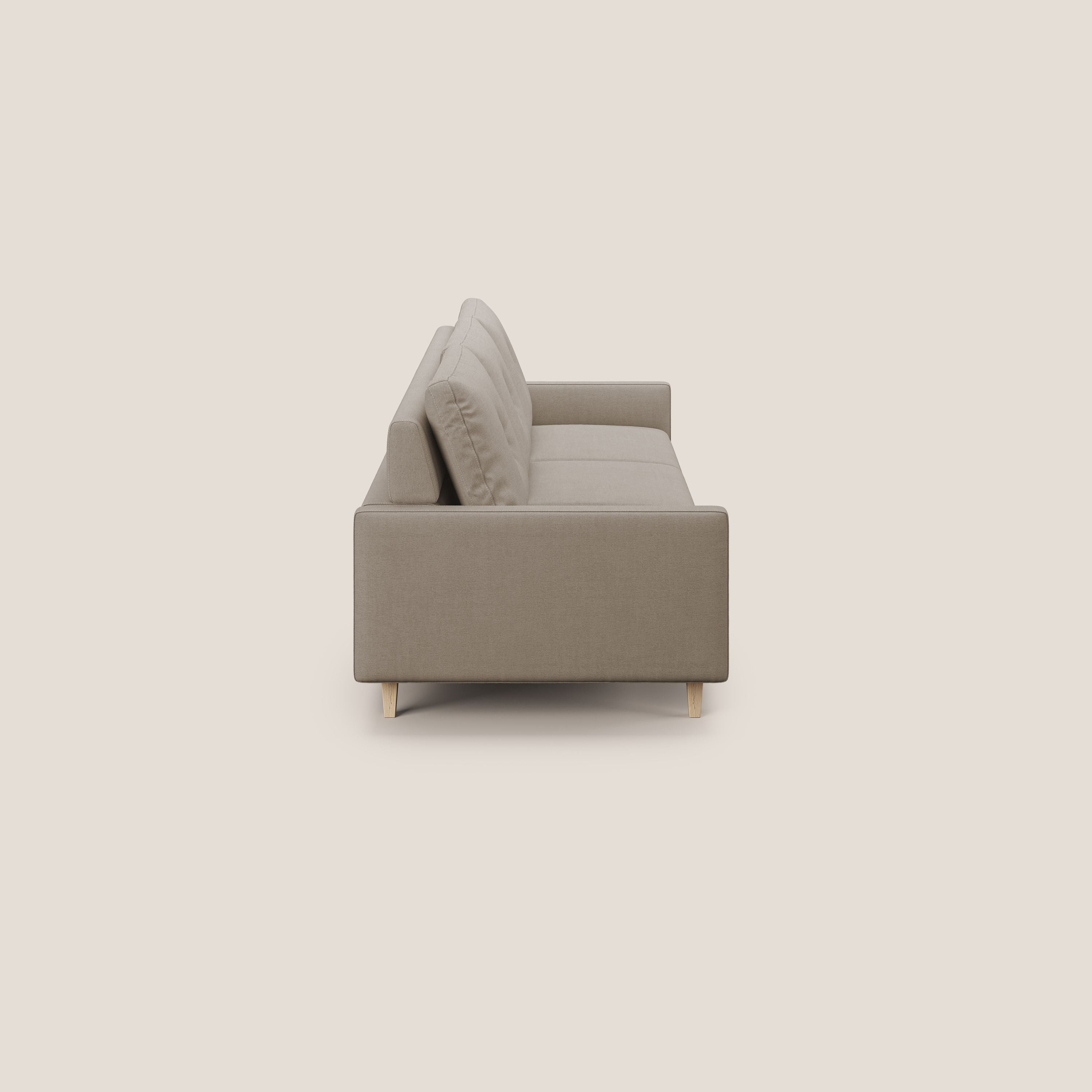Matisse divano a 3 sedute allungabili e schienali in piuma d'oca in tessuto smacchiabile T17 beige - divani.store