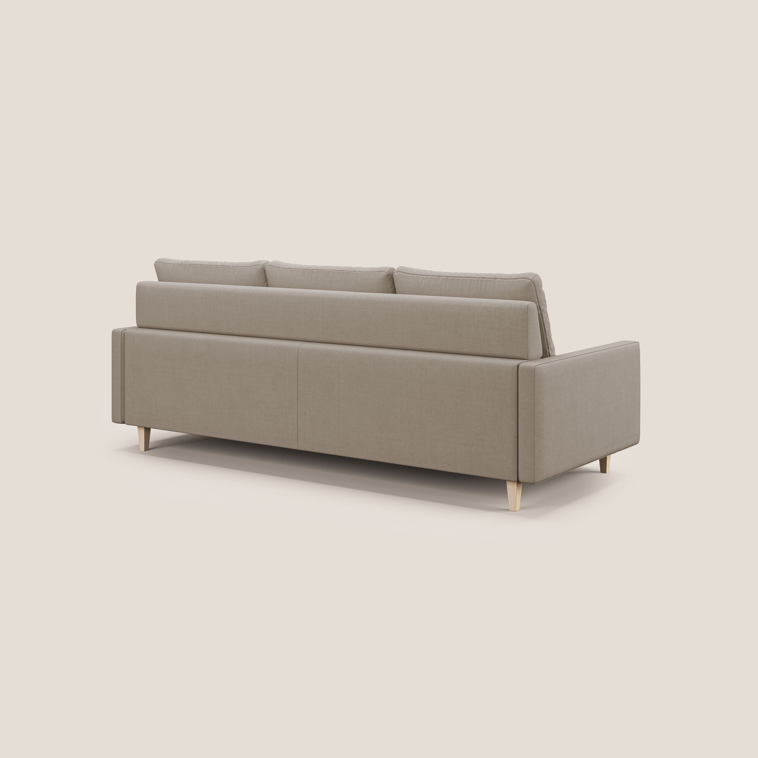 Matisse divano a 3 sedute allungabili e schienali in piuma d'oca in tessuto smacchiabile T17 beige - divani.store