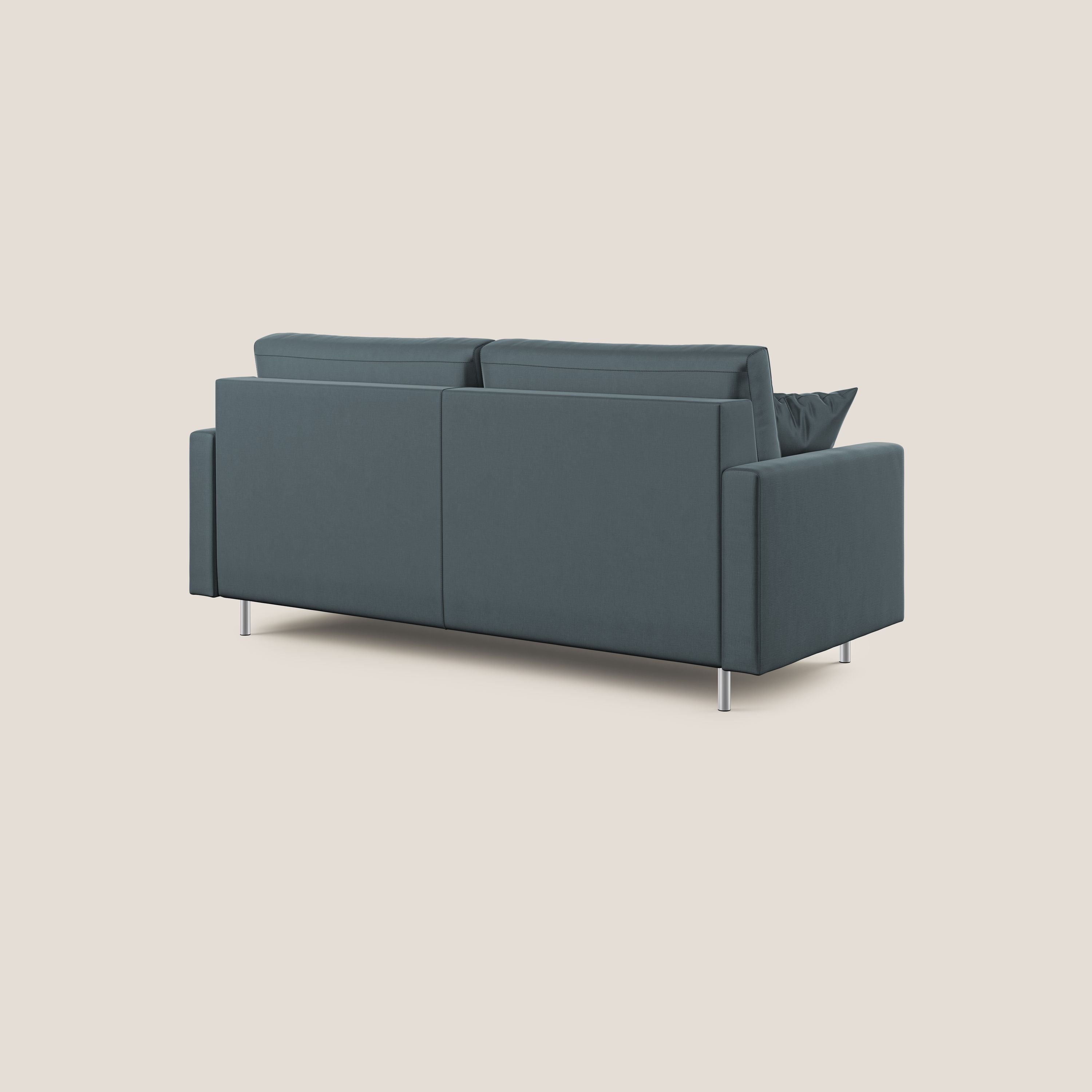 Andromeda divano letto matrimoniale in velluto morbido impermeabile T01 petrolio - divani.store