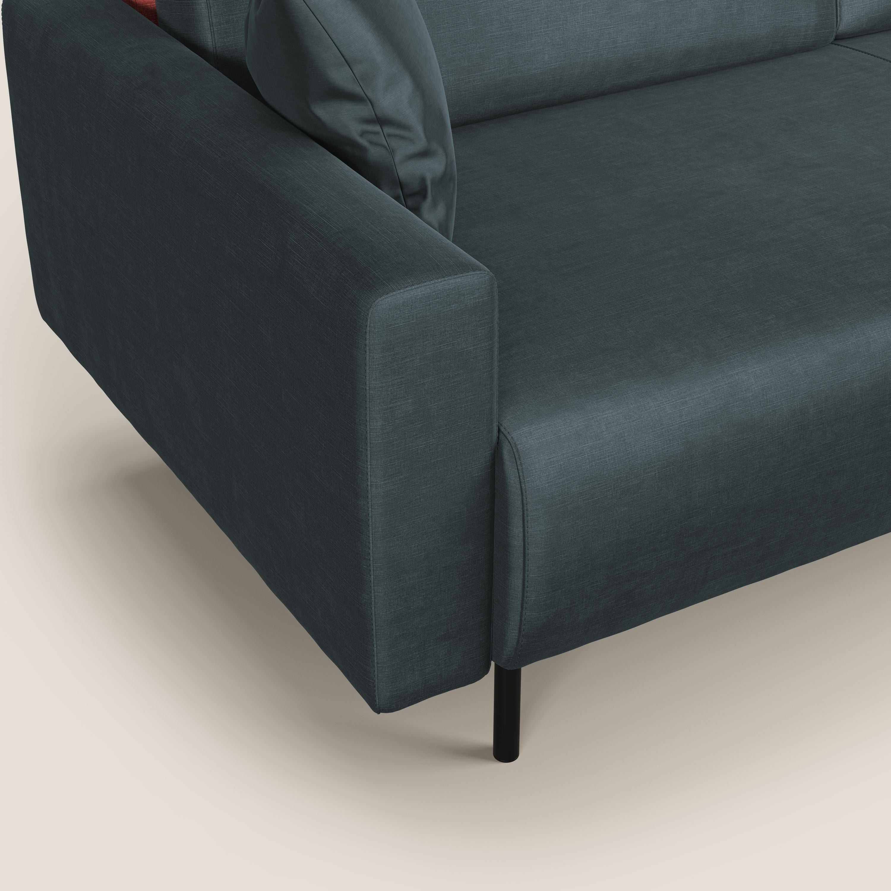 Arthur divano moderno in velluto morbido impermeabile T01 petrolio - divani.store
