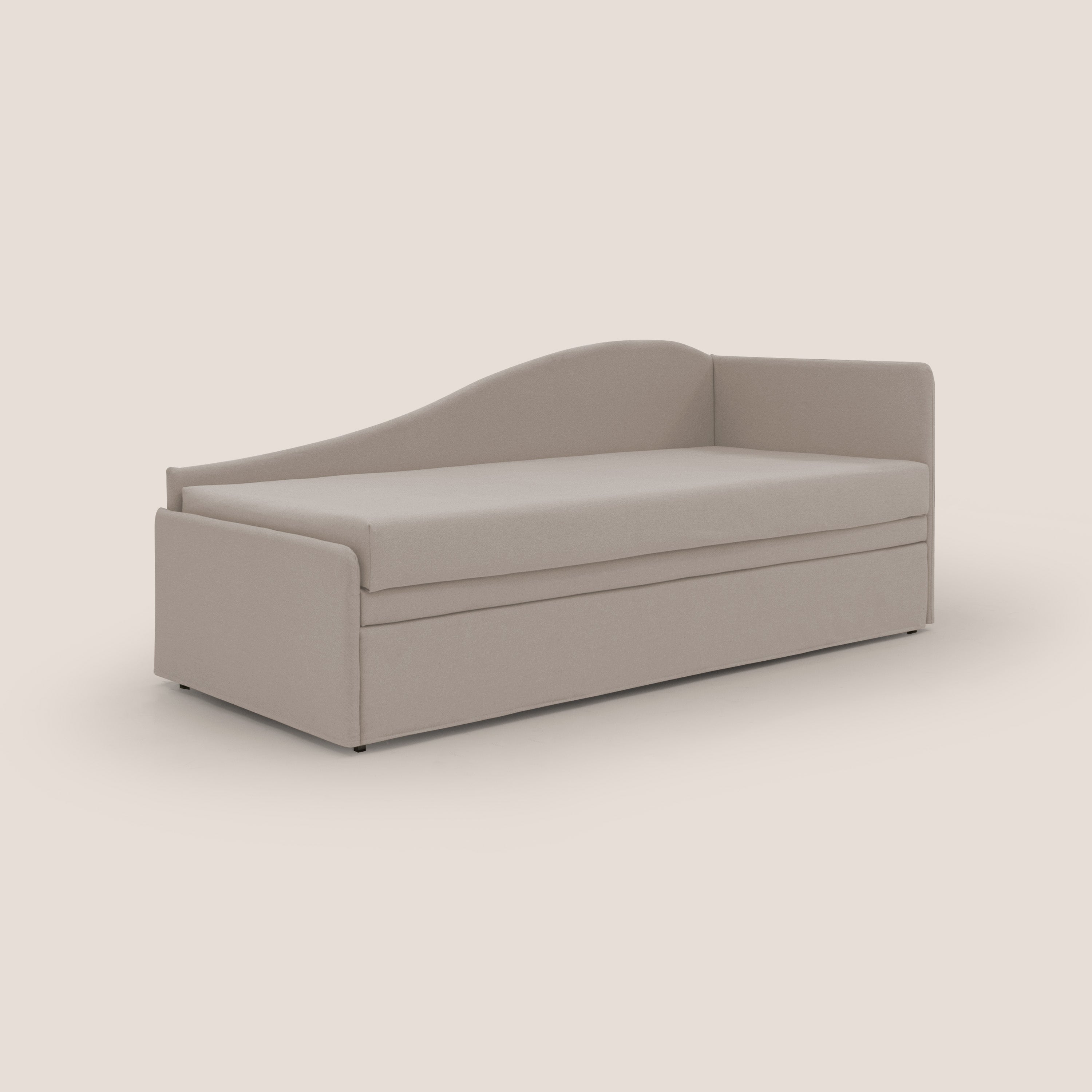 Nolo Divano duplex con doppio letto in tessuto simil cotone impermeabile T13 panna - divani.store