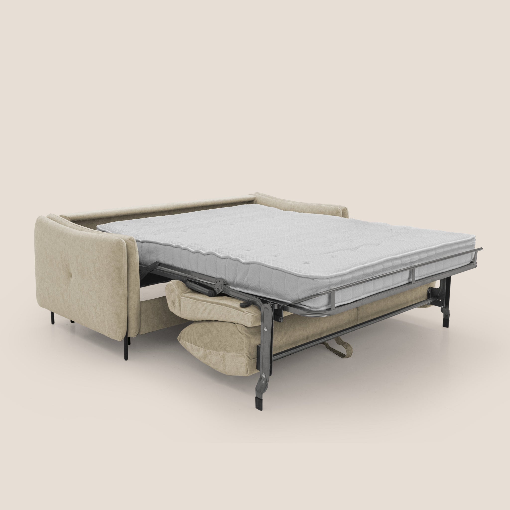 Gregory Canapé convertible avec matelas H18 cm en microfibre effet velours imperméable T09