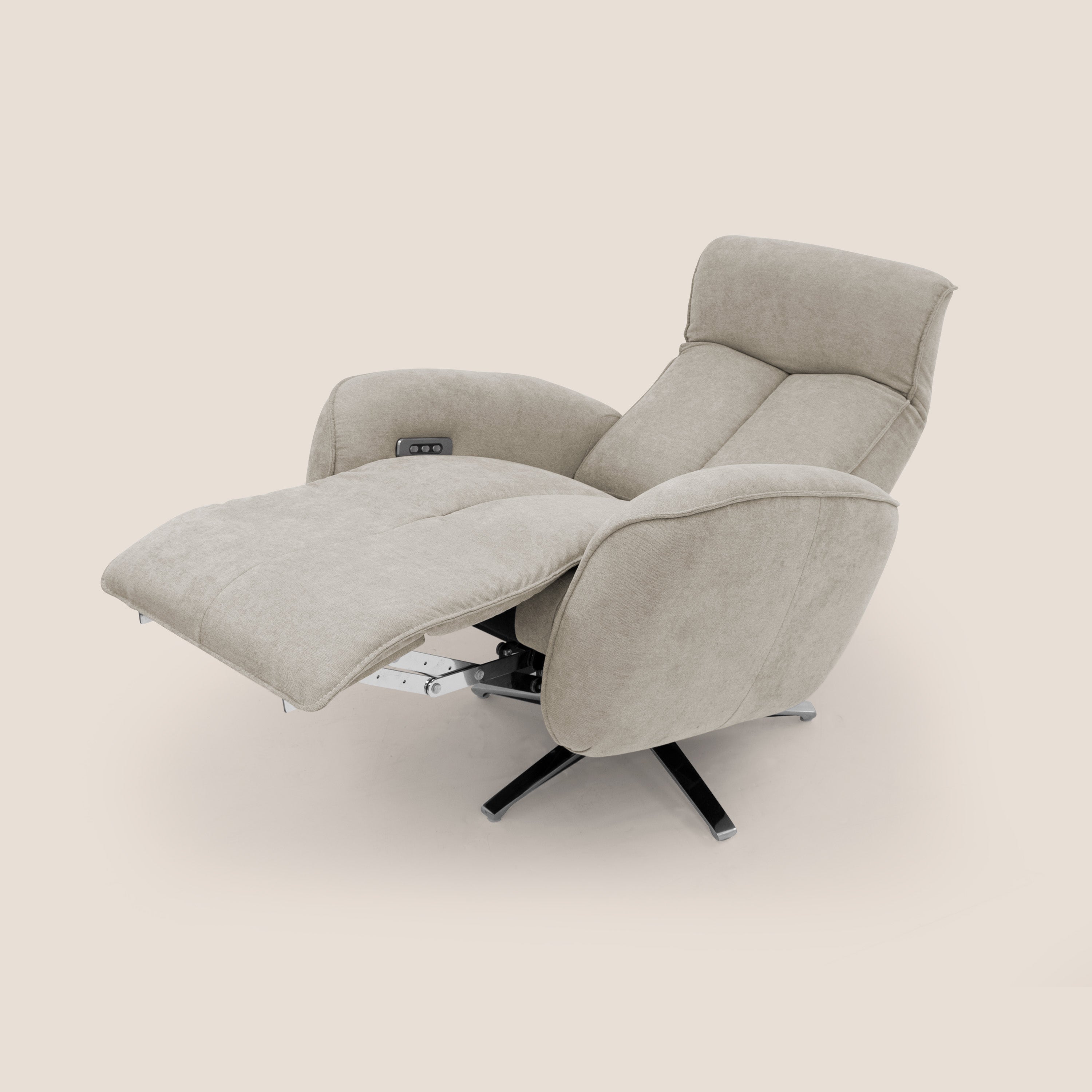 EVA Poltroncina RELAX in morbido tessuto impermeabile T02 panna - divani.store