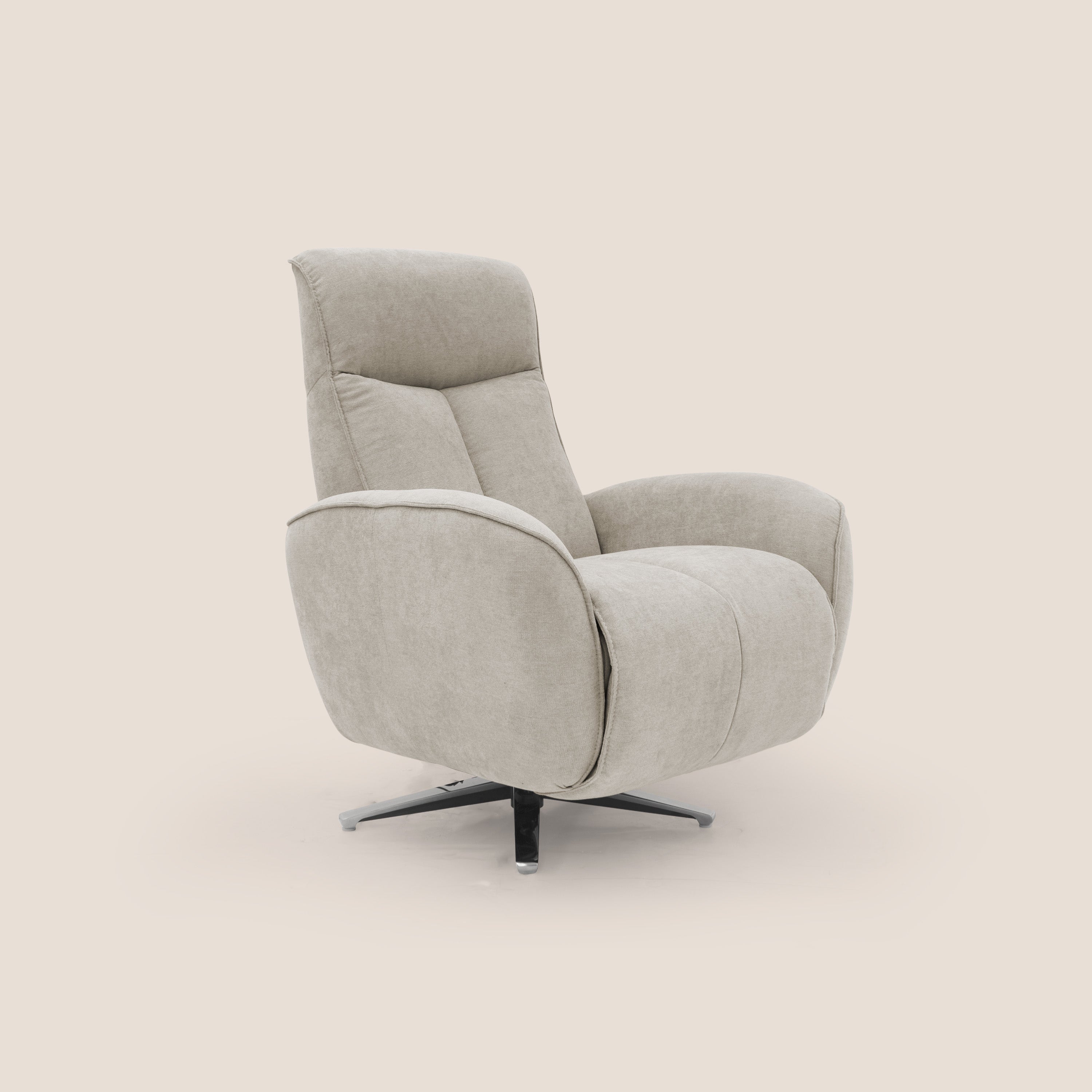 EVA Poltroncina RELAX in morbido tessuto impermeabile T02 panna - divani.store