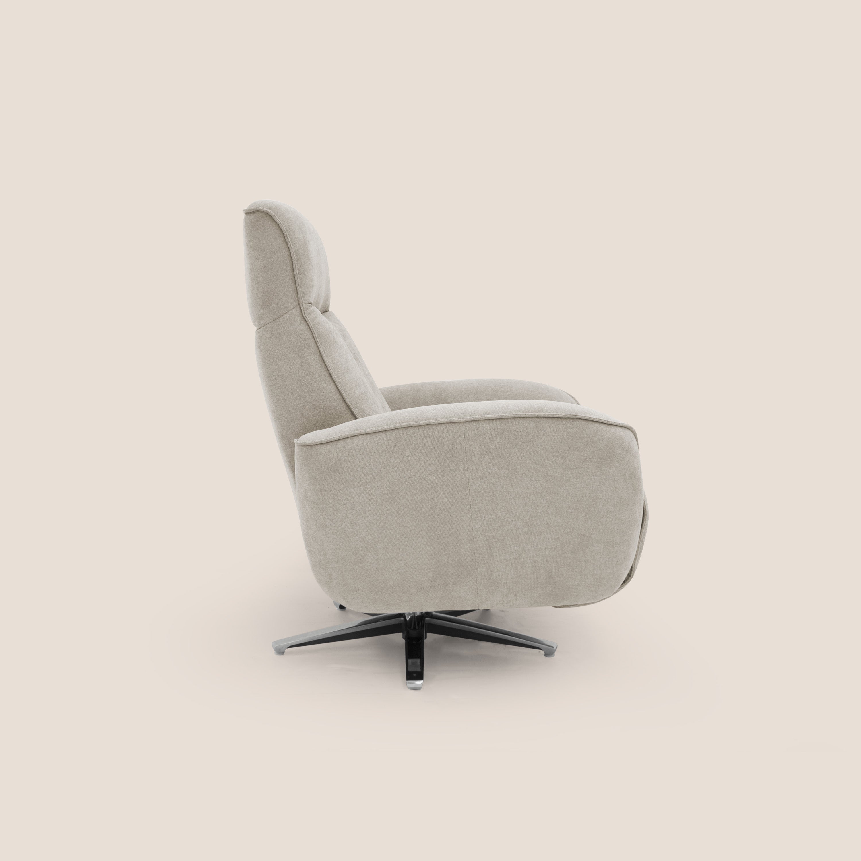 EVA Poltroncina RELAX in morbido tessuto impermeabile T02 panna - divani.store
