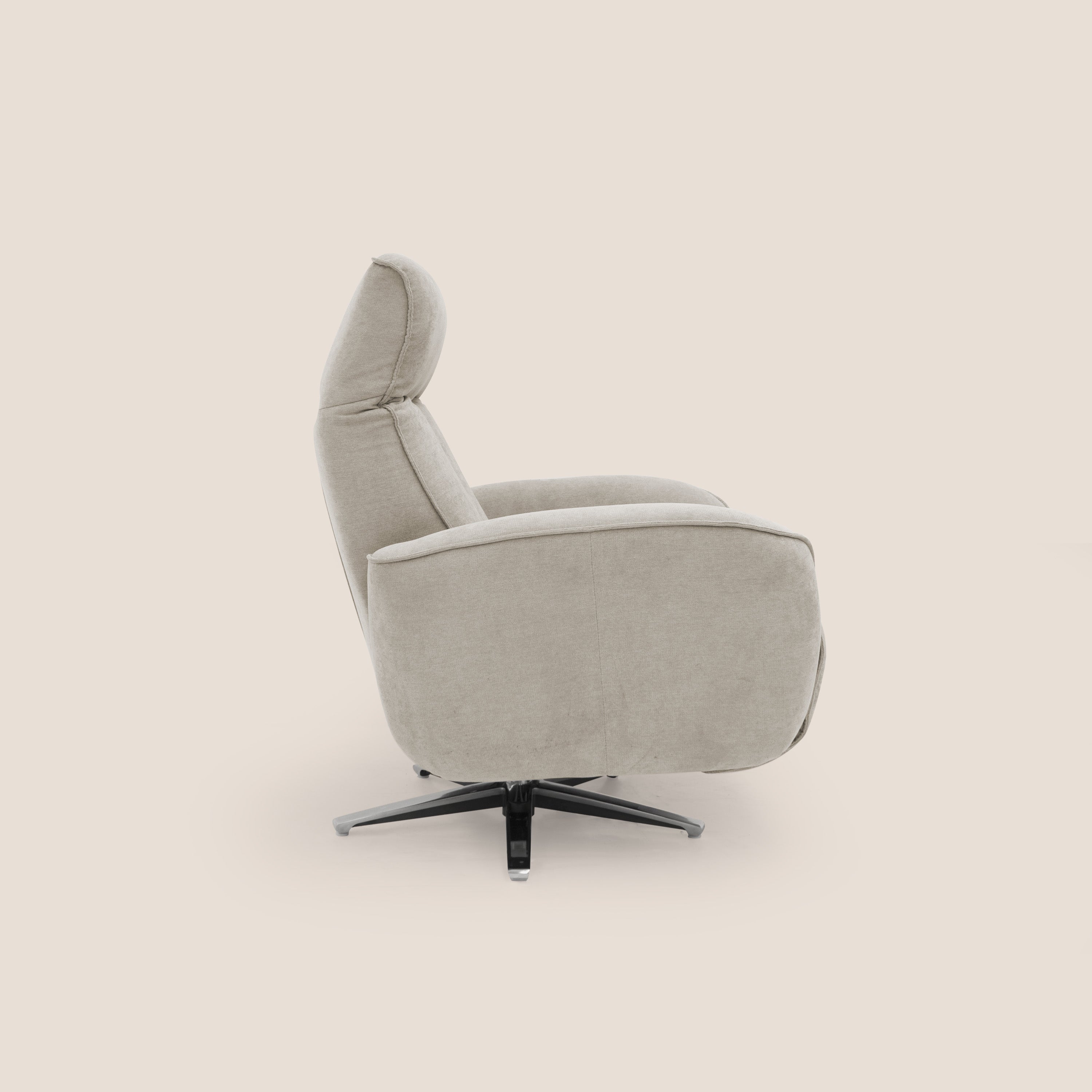 EVA Poltroncina RELAX in morbido tessuto impermeabile T02 panna - divani.store
