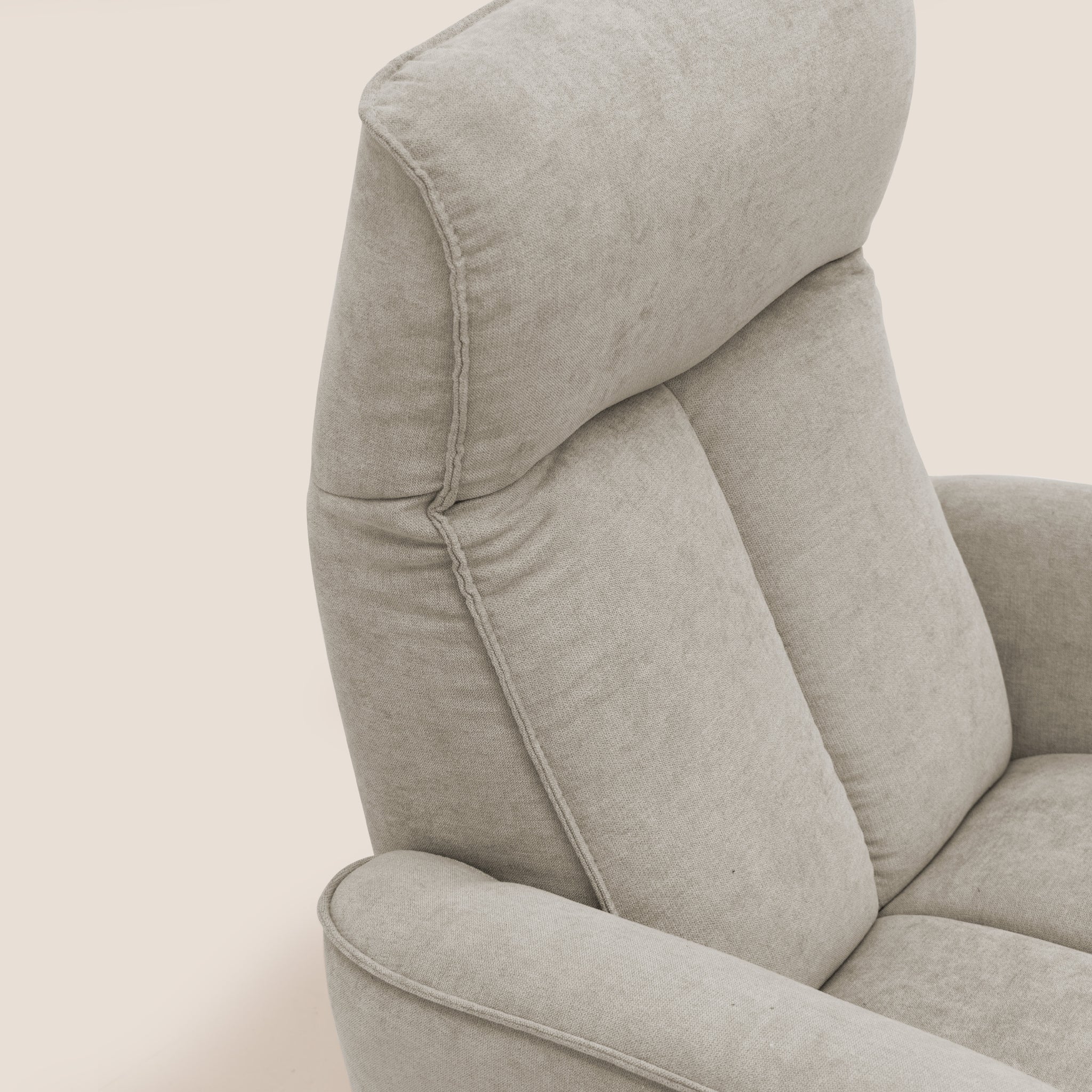EVA fauteuil RELAX MANUEL en tissu imperméable T02 CREME
