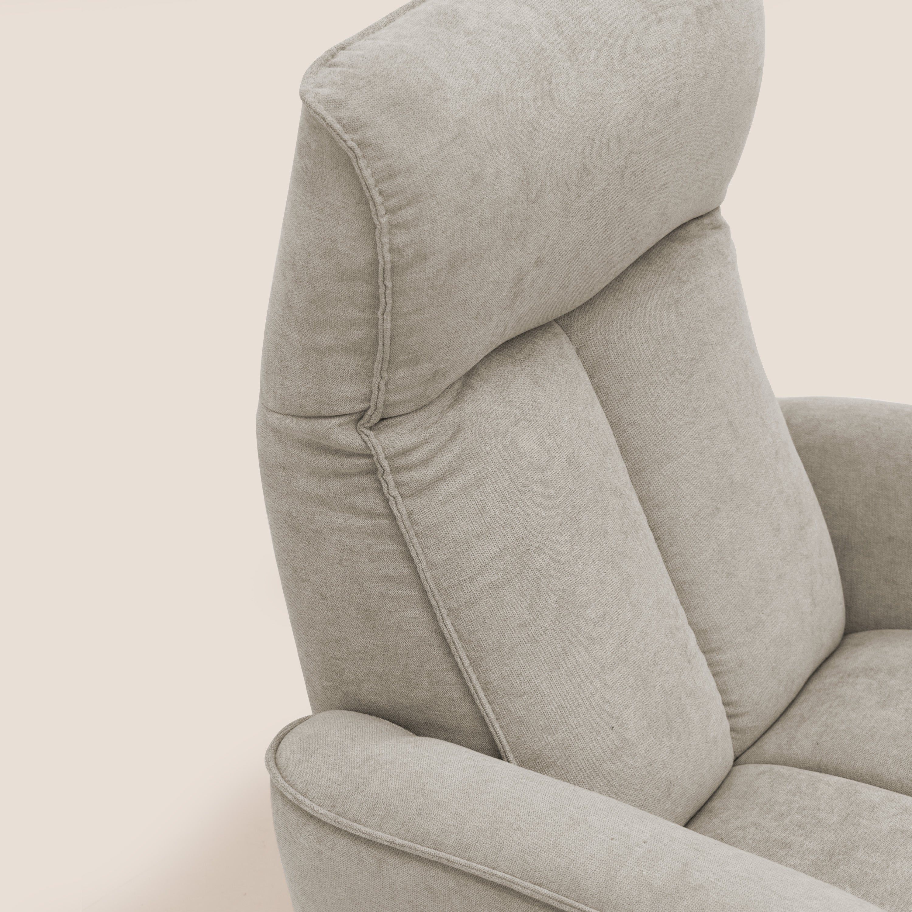 EVA Poltroncina RELAX in morbido tessuto impermeabile T02 panna - divani.store