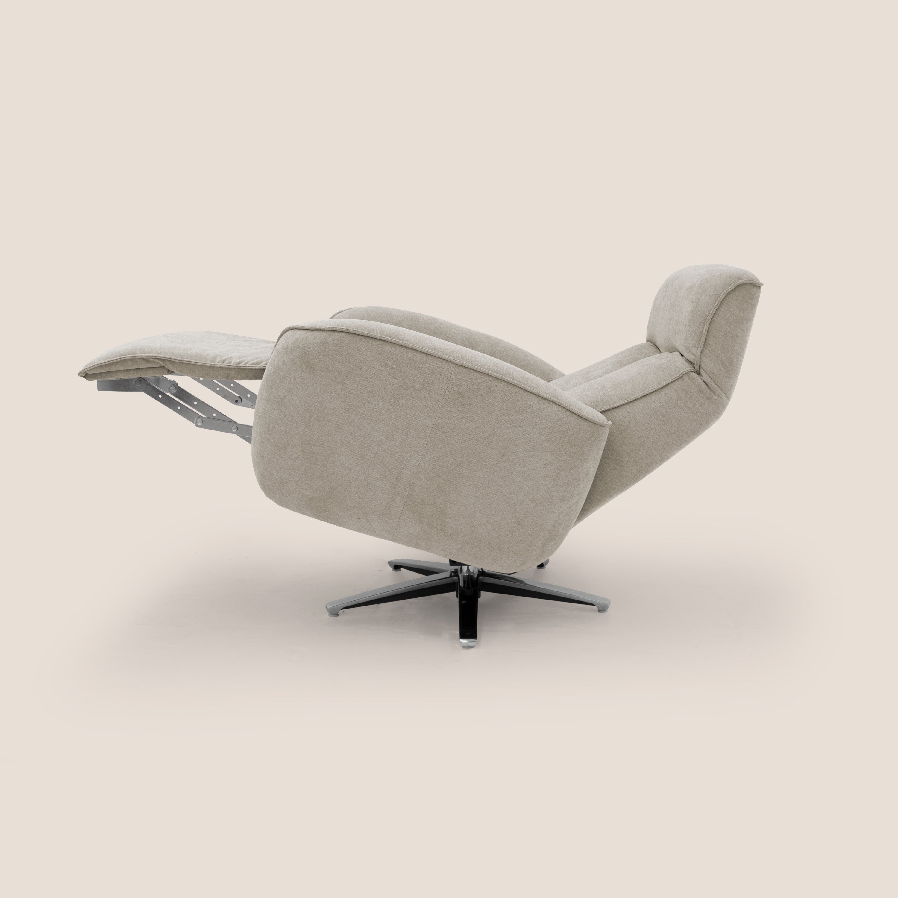 EVA Poltroncina RELAX in morbido tessuto impermeabile T02 panna - divani.store