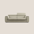 Zeno Divano con pouf estraibile poggiapiedi in tessuto morbido impermeabile T02 panna - divani.store