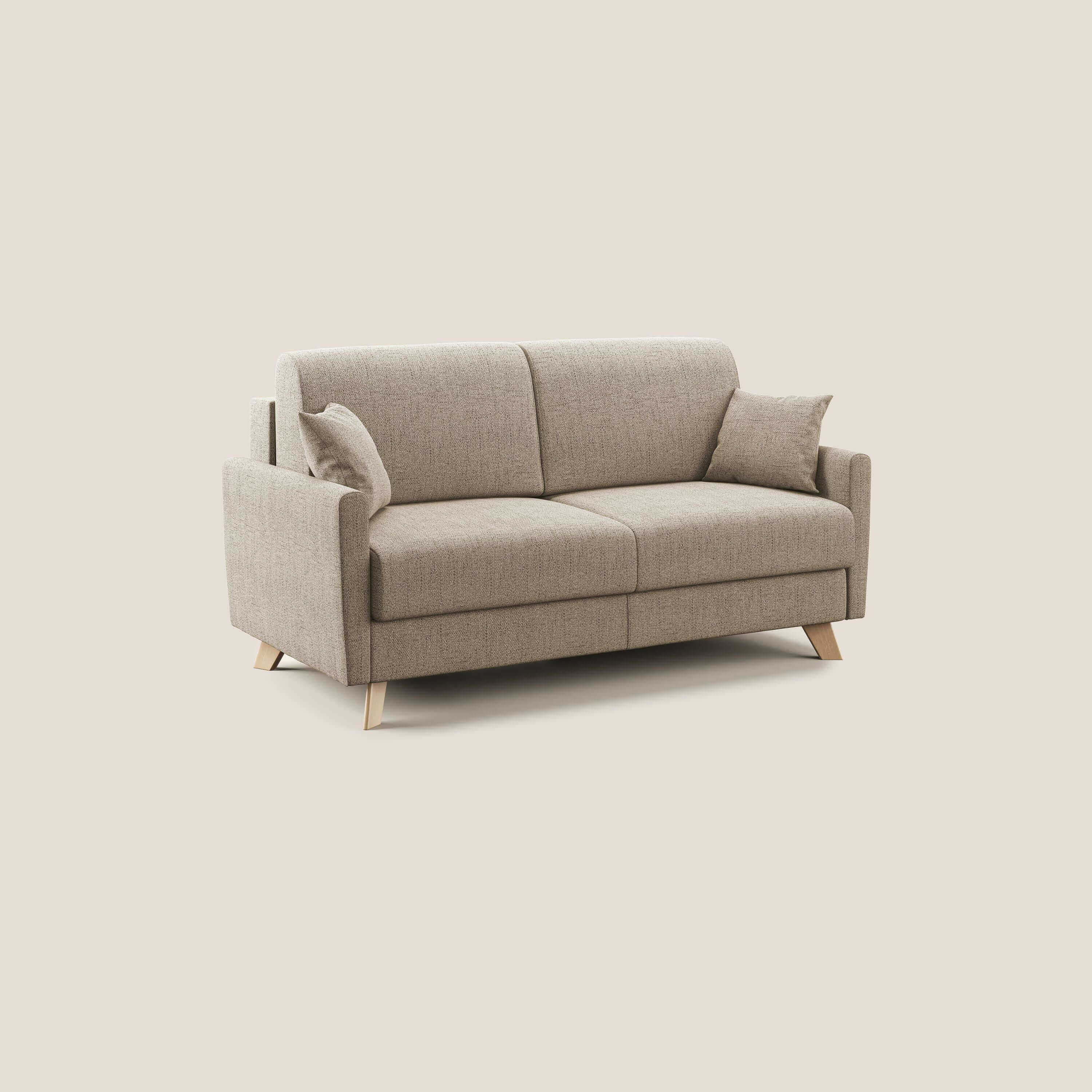 Edgar divano letto matrimoniale in tessuto felis impermeabile T03 beige - divani.store