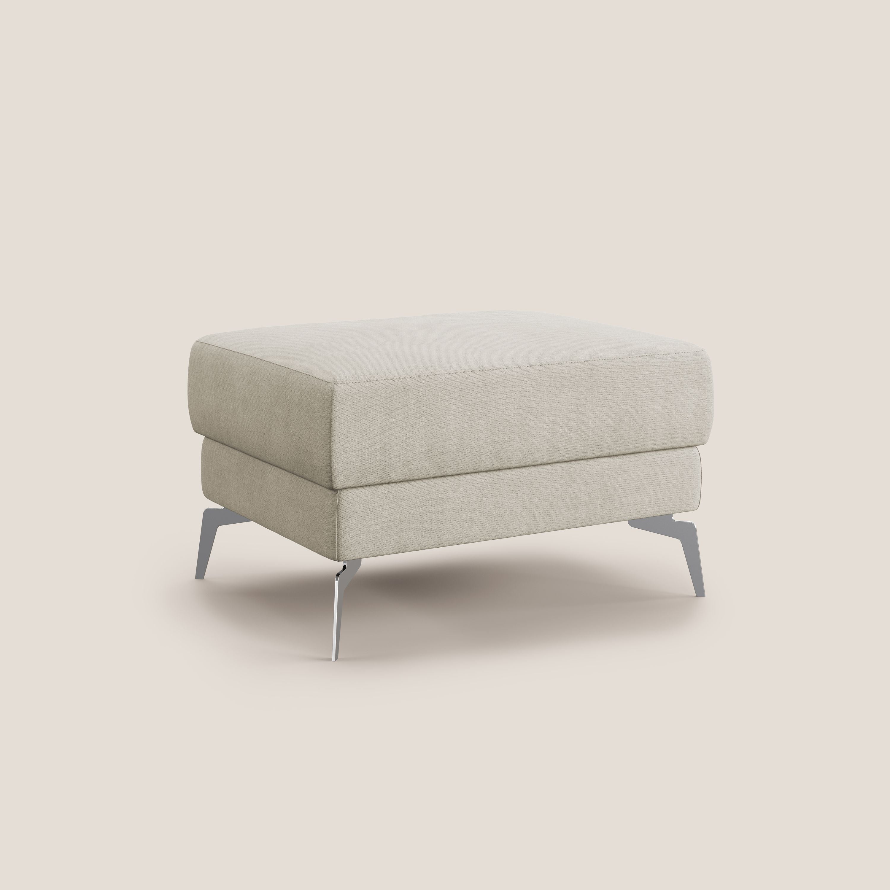 Star Pouf con piedini alti in tessuto impermeabile T02 panna - divani.store