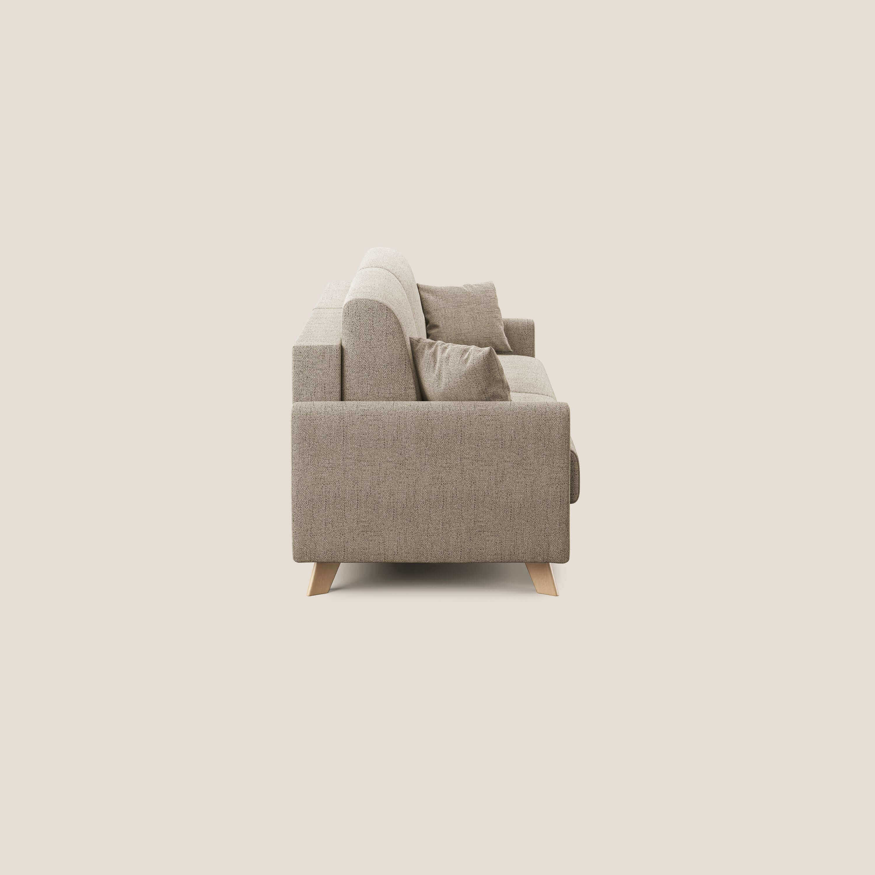Edgar divano letto matrimoniale in tessuto felis impermeabile T03 beige - divani.store