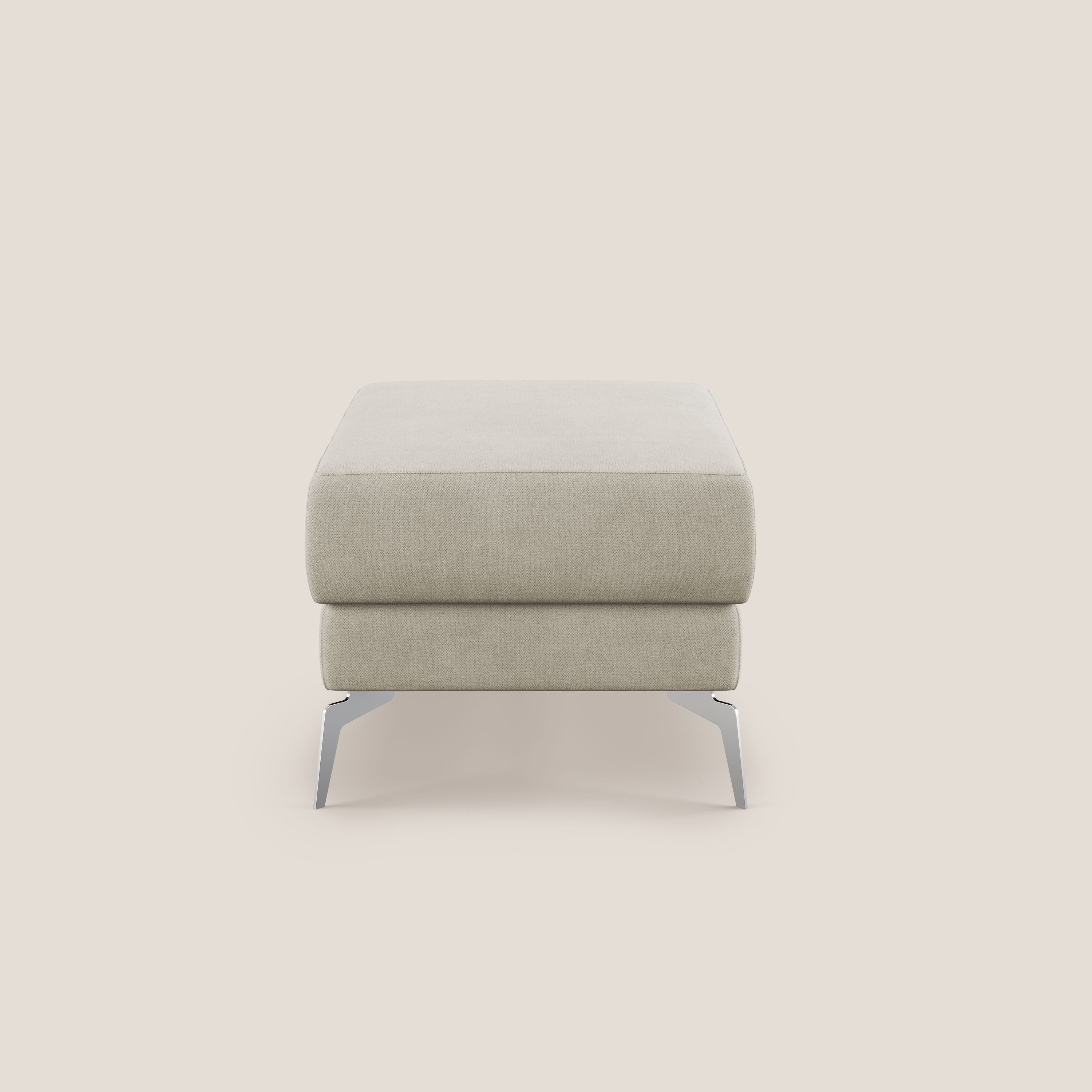 Star Pouf con piedini alti in tessuto impermeabile T02 panna - divani.store
