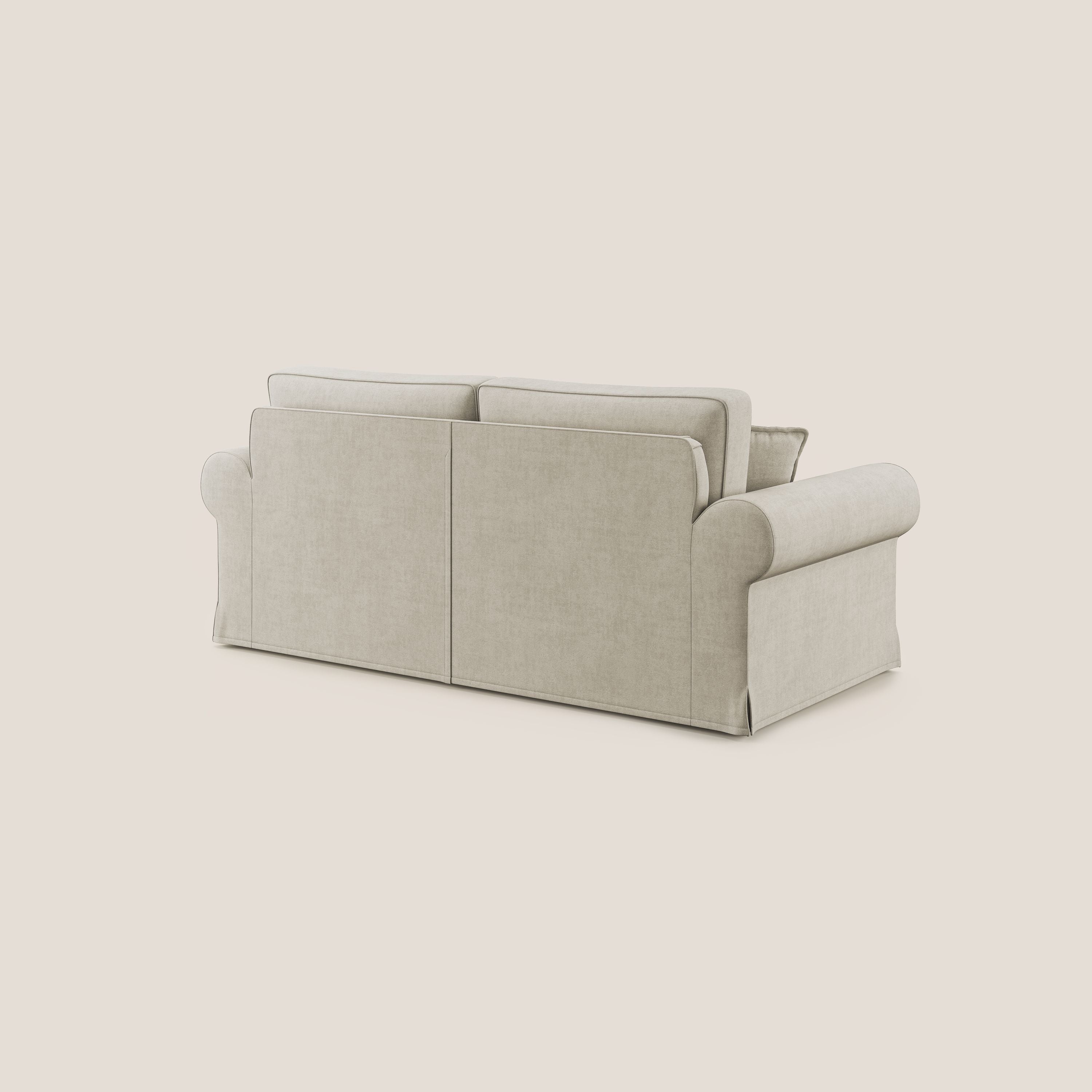 Lady divano classico in piuma d'oca realizzato con tessuto impermeabile T02 panna - divani.store