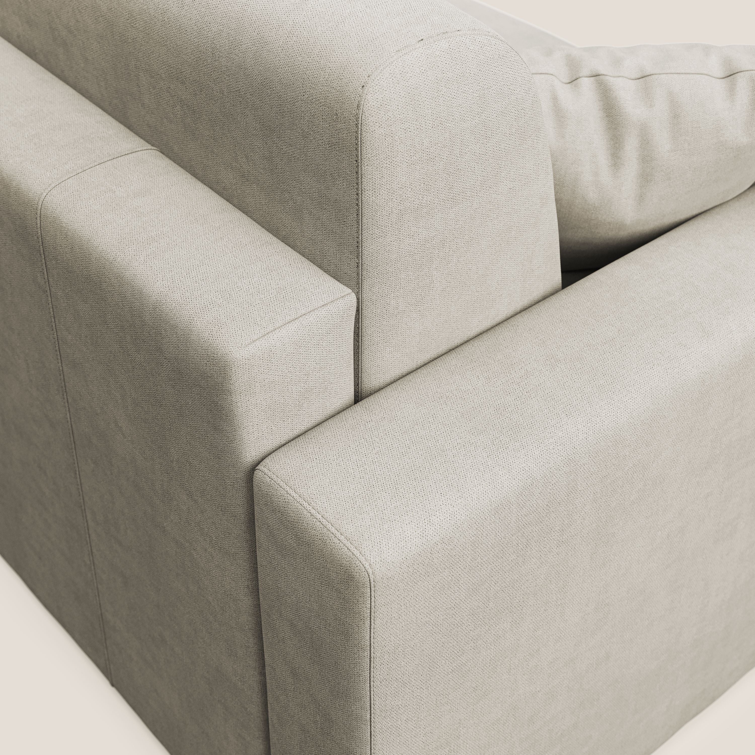 Best Divano letto angolare in tessuto impermeabile T02 panna - divani.store