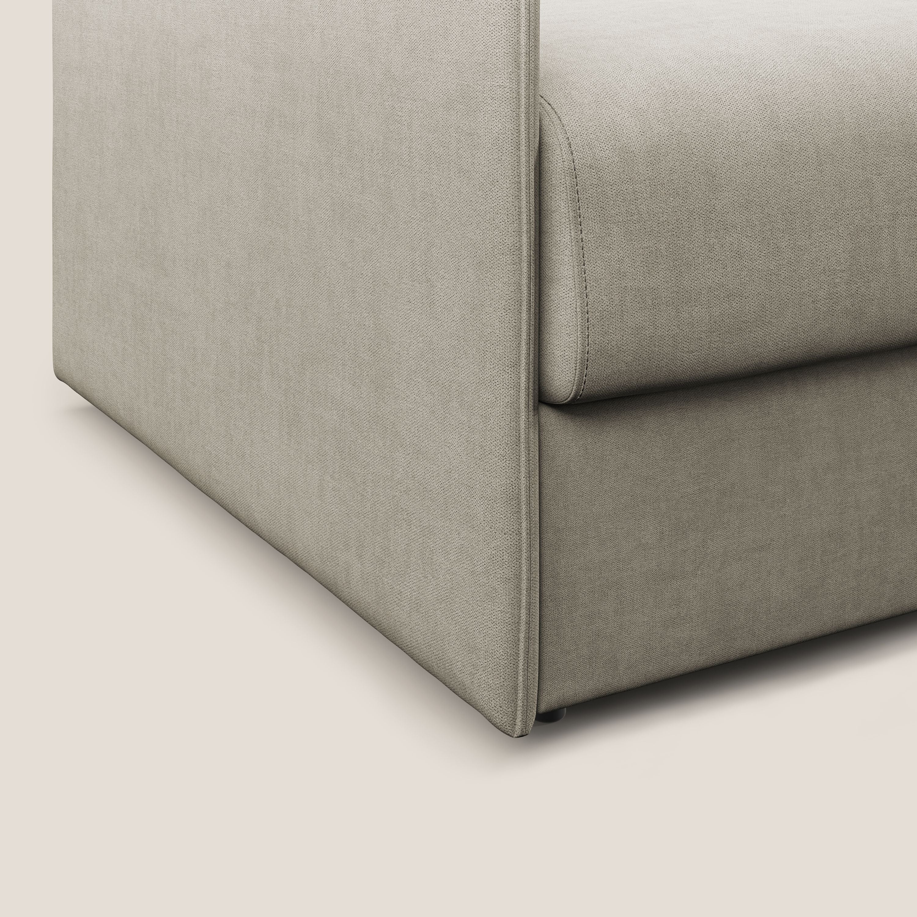 Evans poltrona letto in morbido tessuto impermeabile T02 panna - divani.store