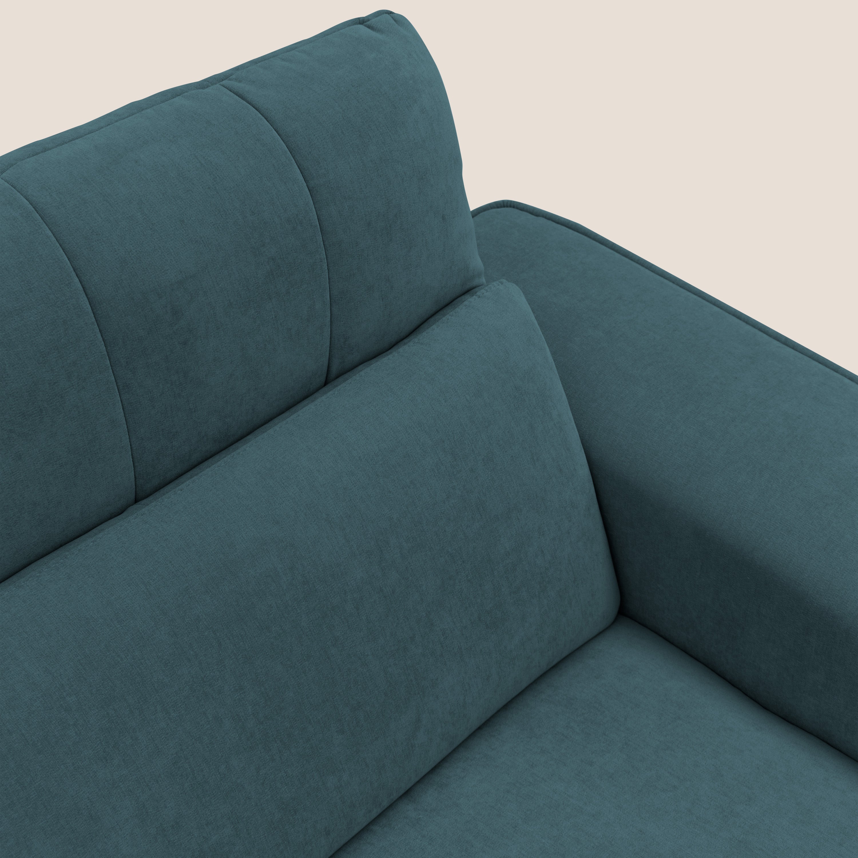 Clark Divano modulare 3 sedute con opzione relax elettrico in tessuto smacchiabile impermeabile T17 petrolio - divani.store