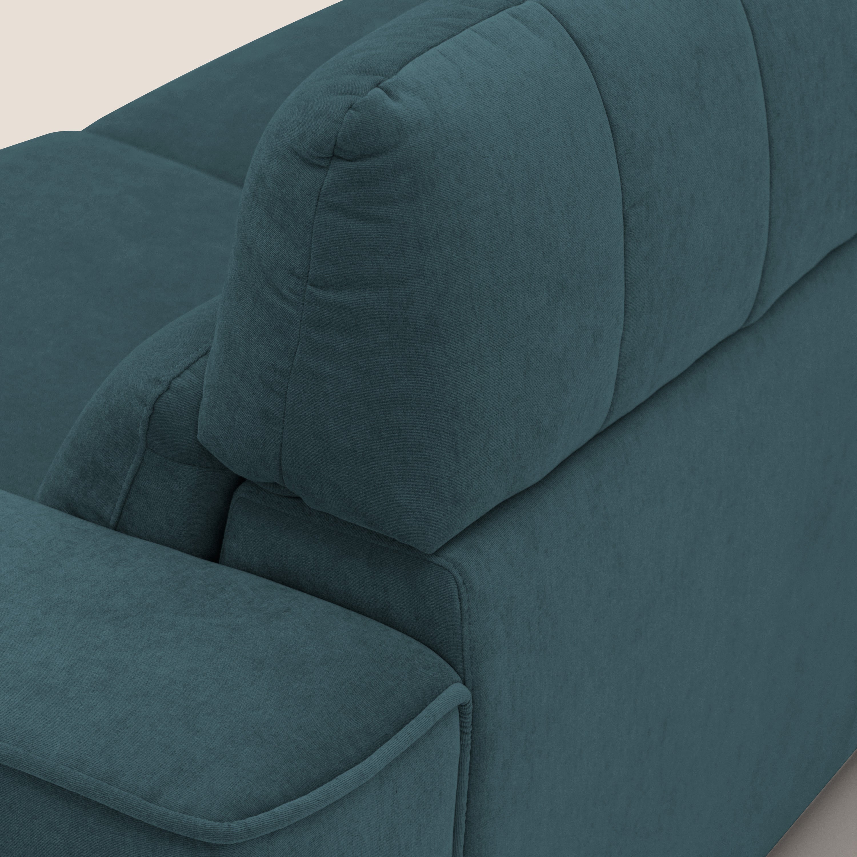 Clark Divano modulare 3 sedute con opzione relax elettrico in tessuto smacchiabile impermeabile T17 petrolio - divani.store