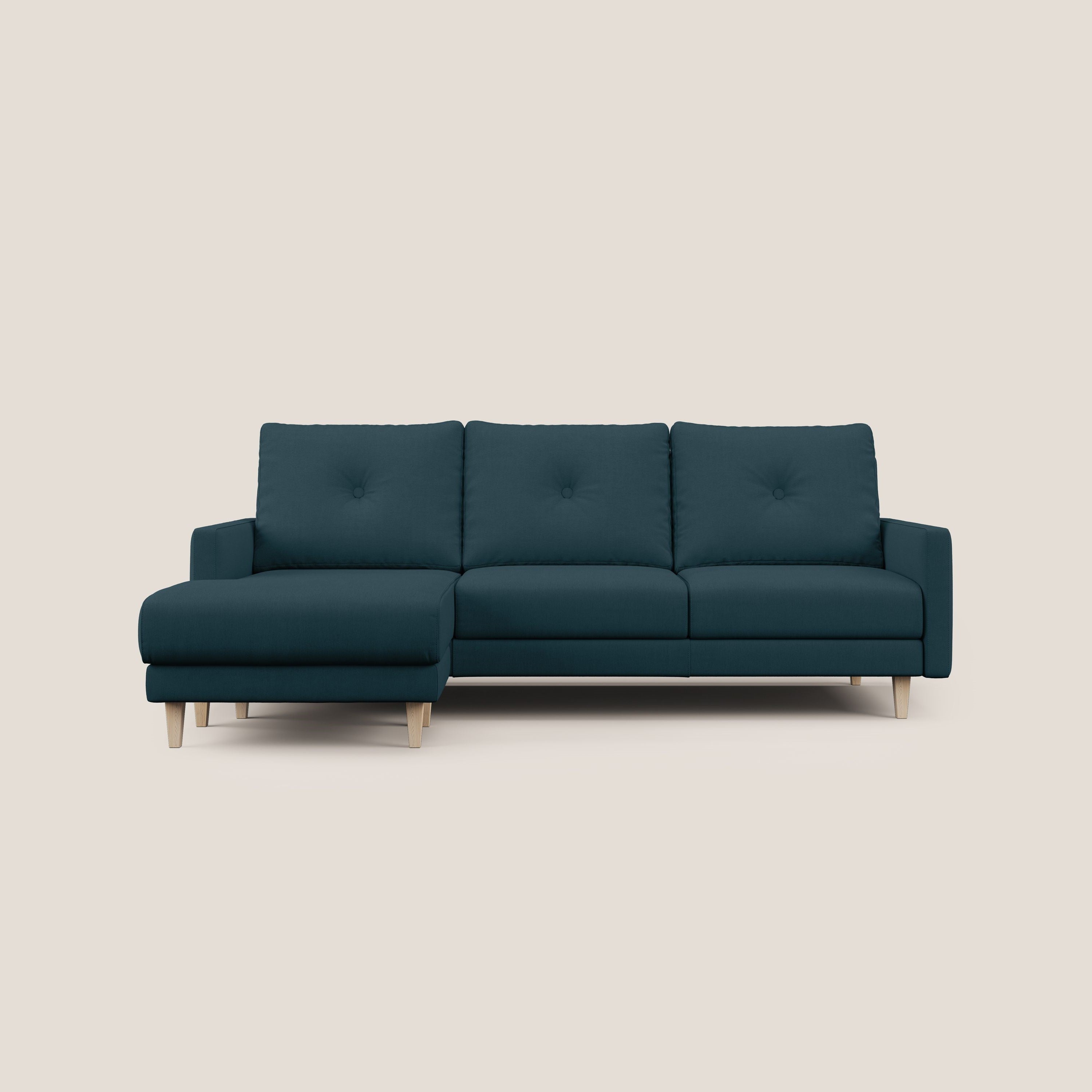 Matisse Divano angolare con sedute scorrevoli in tessuto morbido smacchiabile T17 - divani.store
