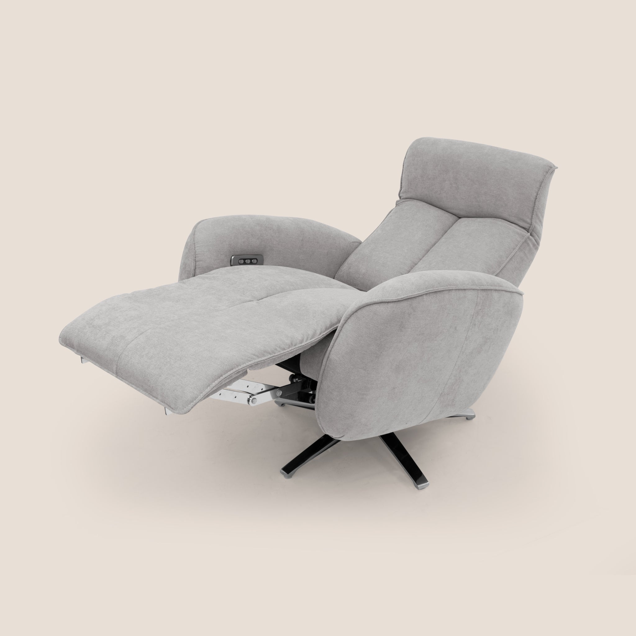 EVA fauteuil RELAX MANUEL en tissu imperméable T02 GRIS CLAIR