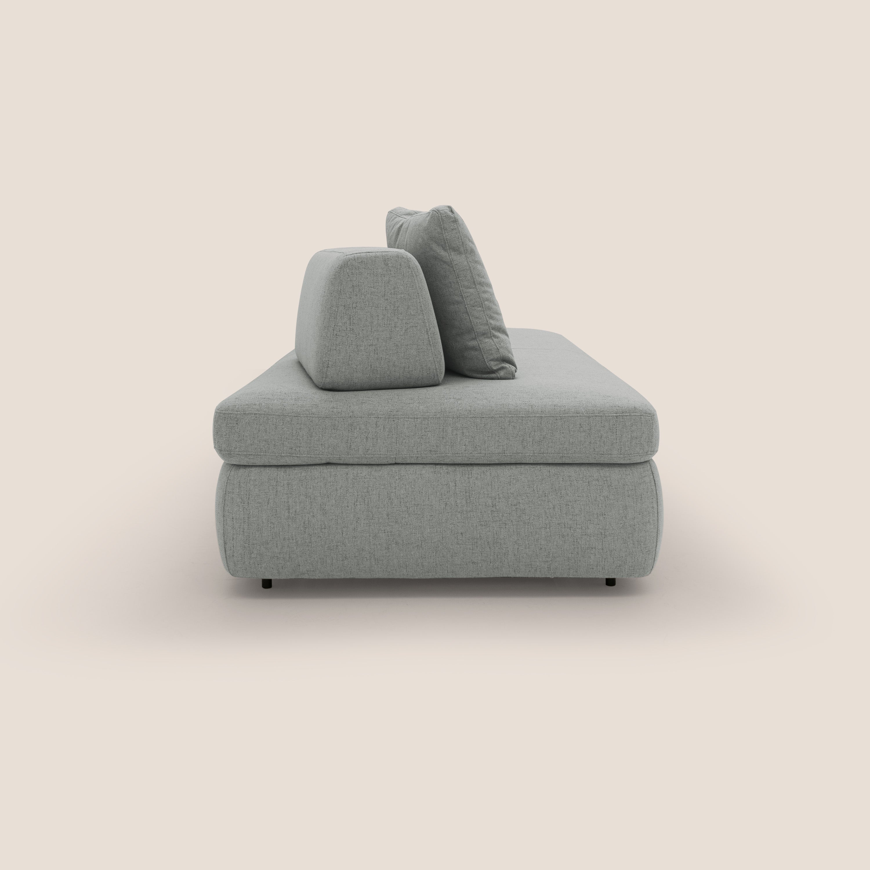 Gransasso Divano letto matrimoniale dal DESIGN innovativo in tessuto impermeabile T03 grigio chiaro - divani.store