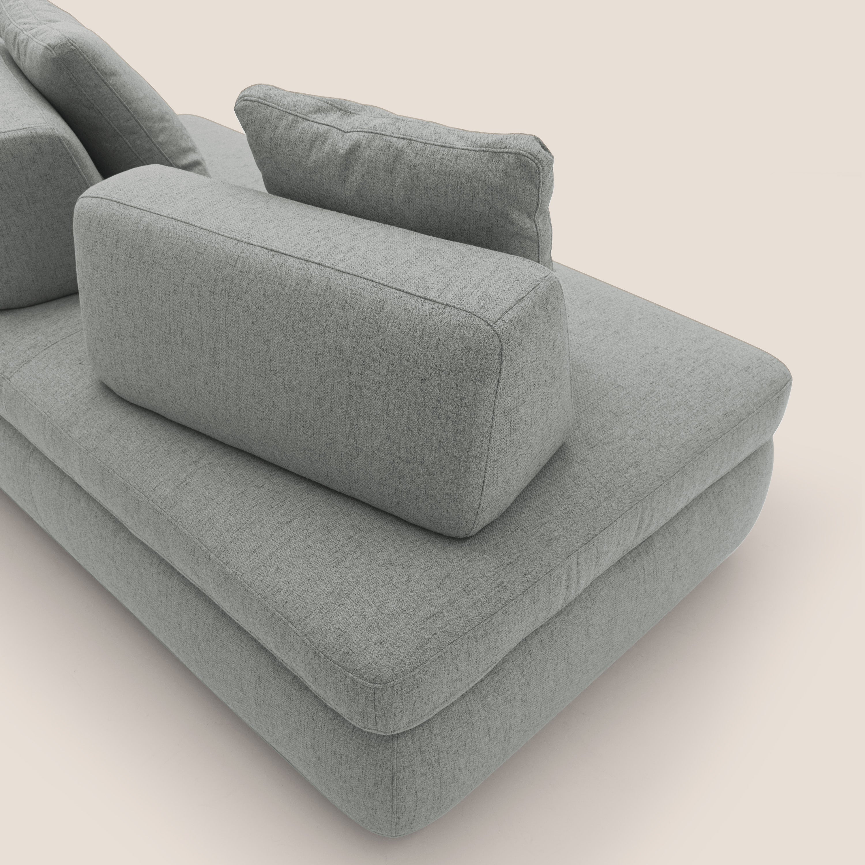 Gransasso Divano letto matrimoniale dal DESIGN innovativo in tessuto impermeabile T03 grigio chiaro - divani.store