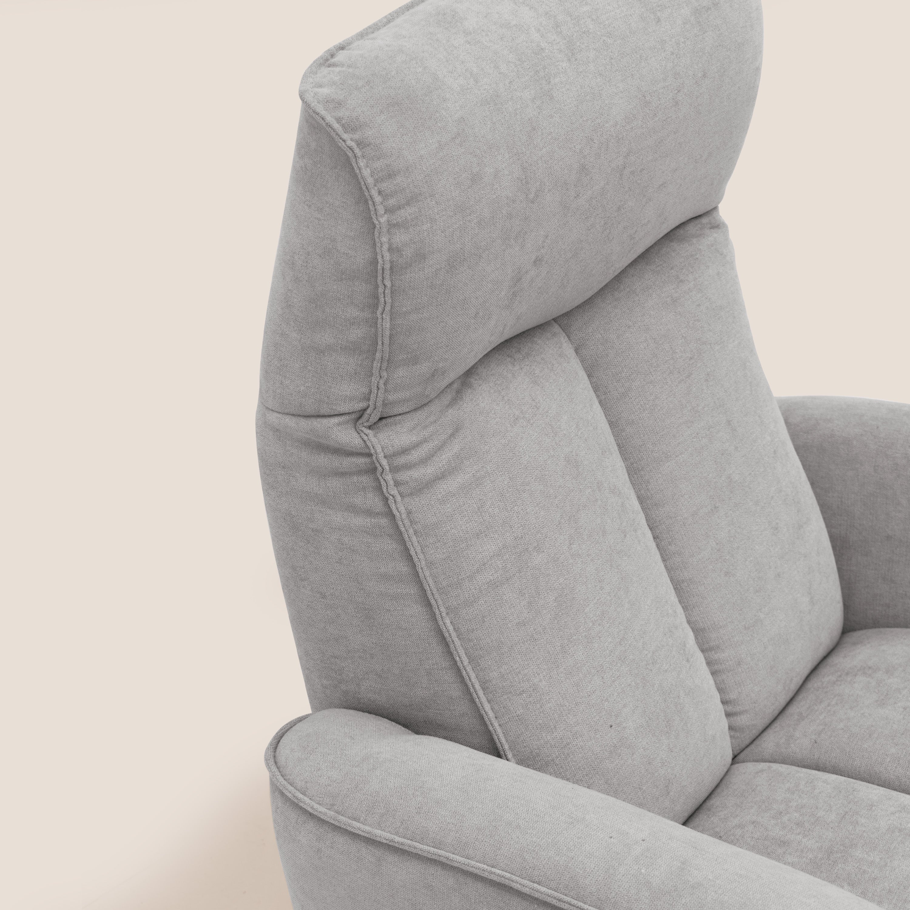 EVA Poltroncina RELAX in morbido tessuto impermeabile T02 grigio chiaro - divani.store