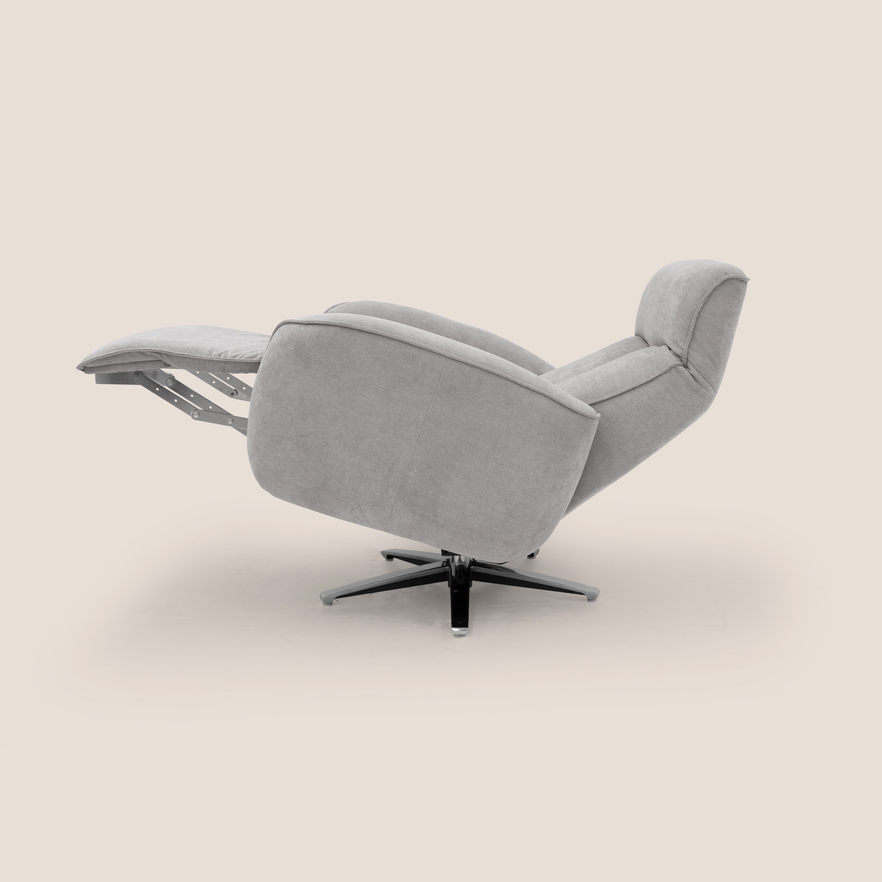 EVA Poltroncina RELAX in morbido tessuto impermeabile T02 grigio chiaro - divani.store