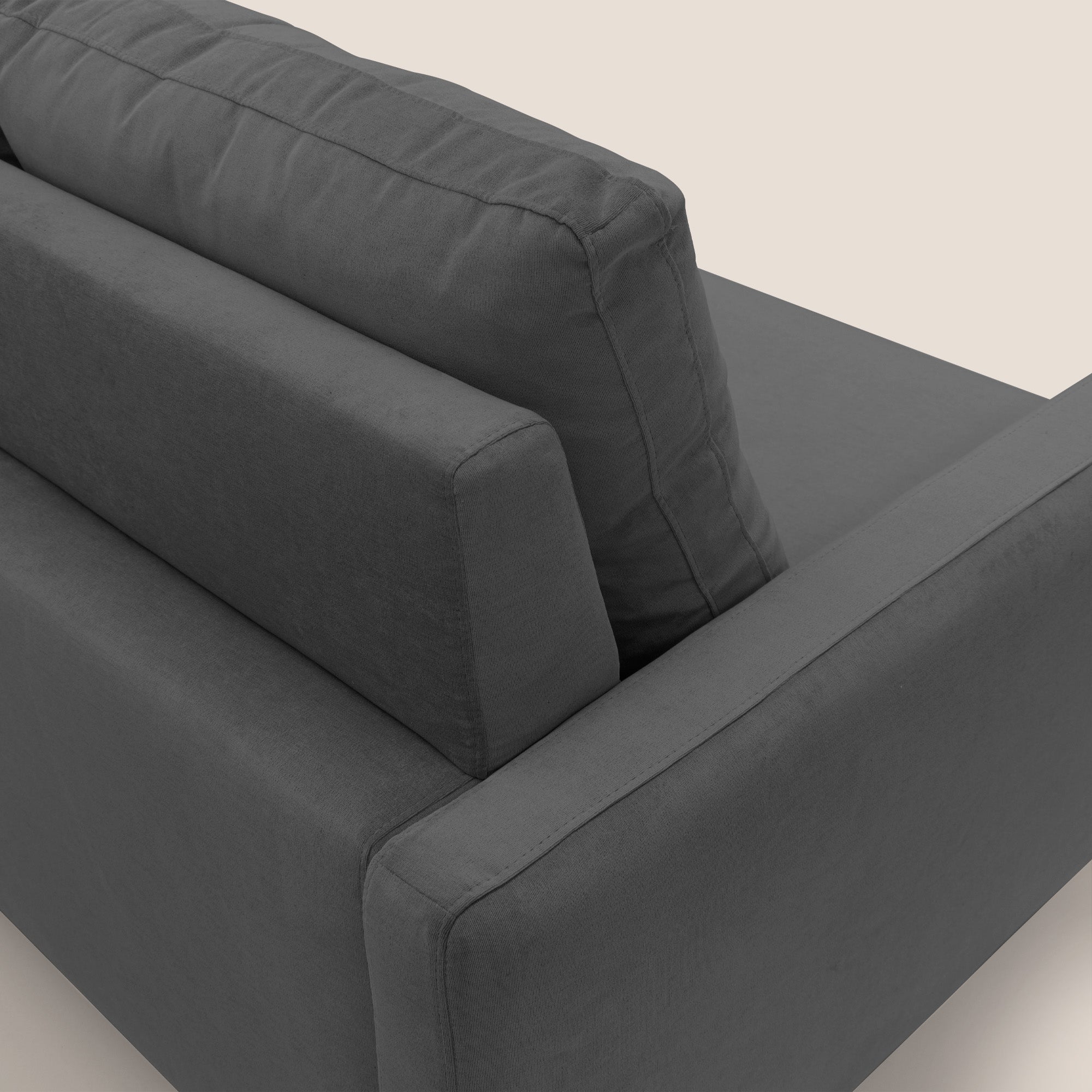 Matisse Divano angolare con sedute scorrevoli in tessuto morbido smacchiabile T17 - divani.store