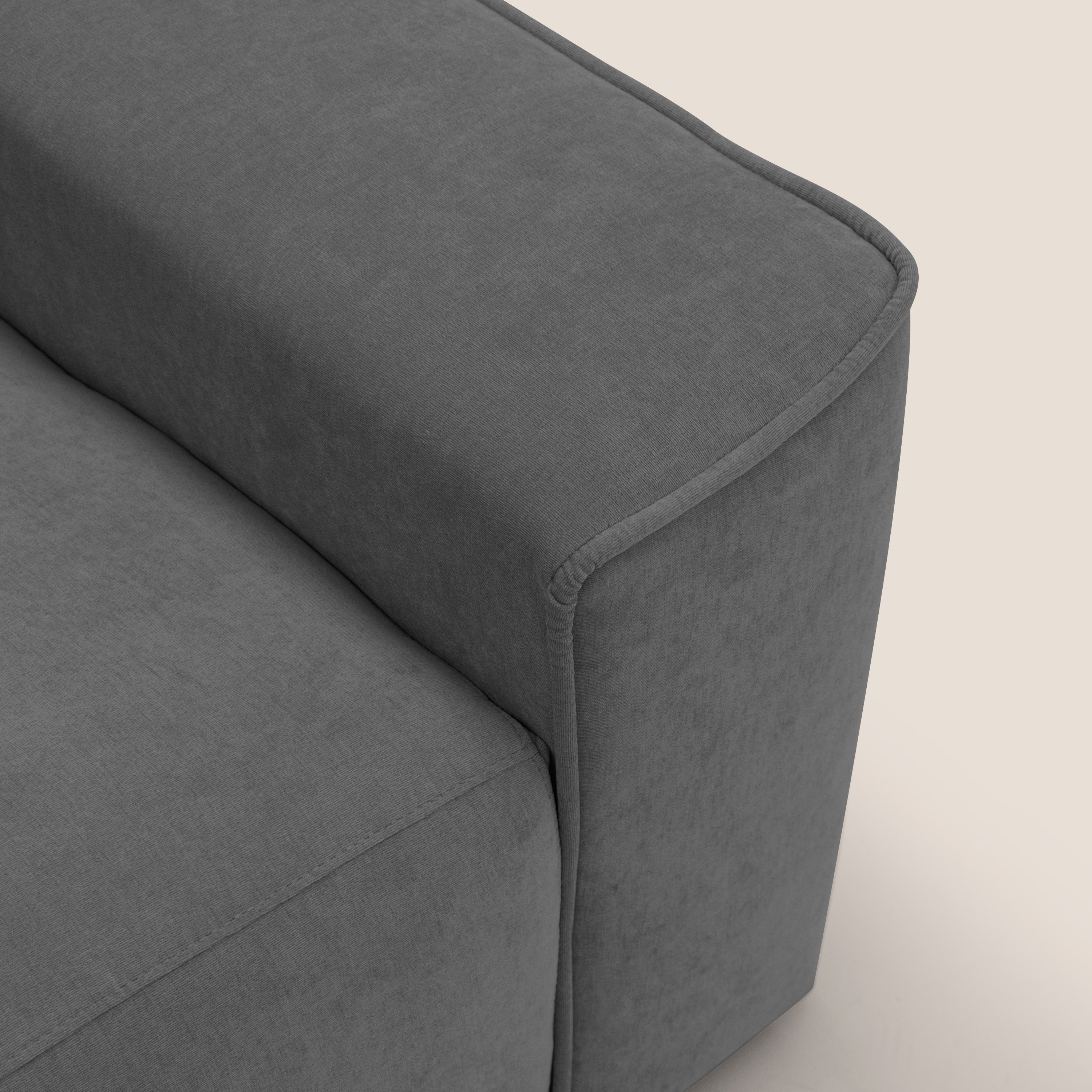 Clark Divano angolare con opzione relax elettrico in tessuto smacchiabile impermeabile T17 antracite - divani.store