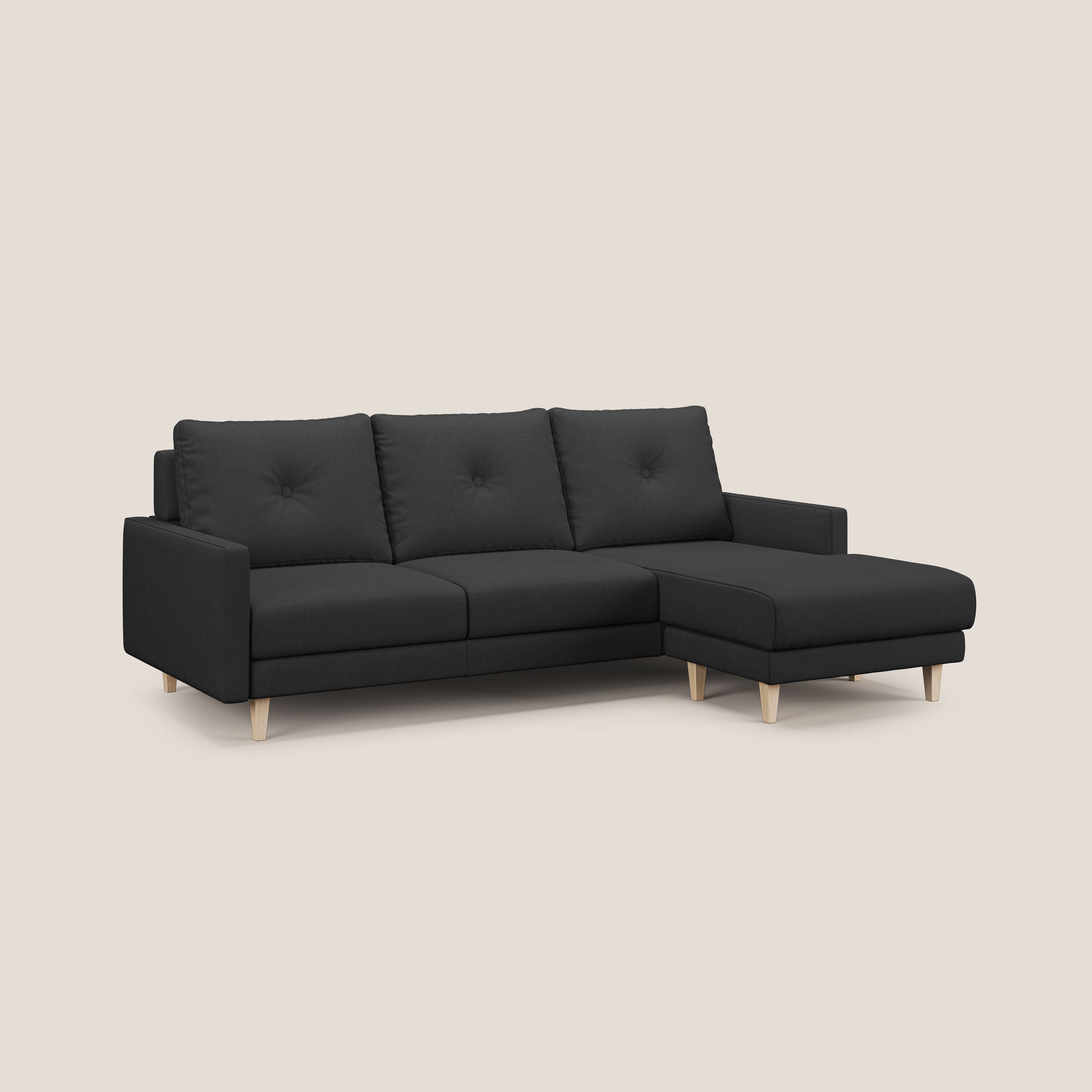 Matisse Divano angolare con sedute scorrevoli in tessuto morbido smacchiabile T17 - divani.store