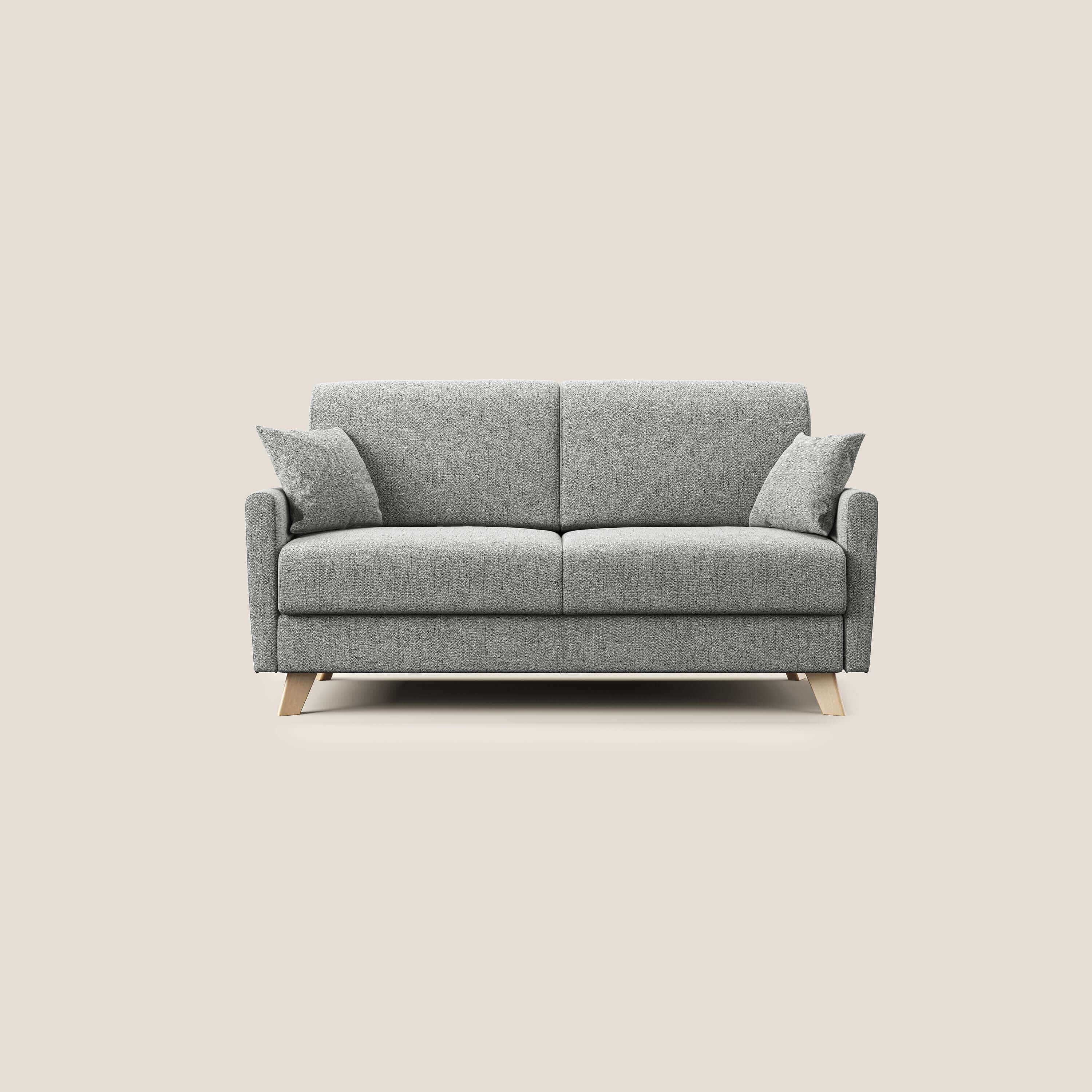 Edgar divano letto matrimoniale in tessuto felis impermeabile T03 grigio chiaro - divani.store