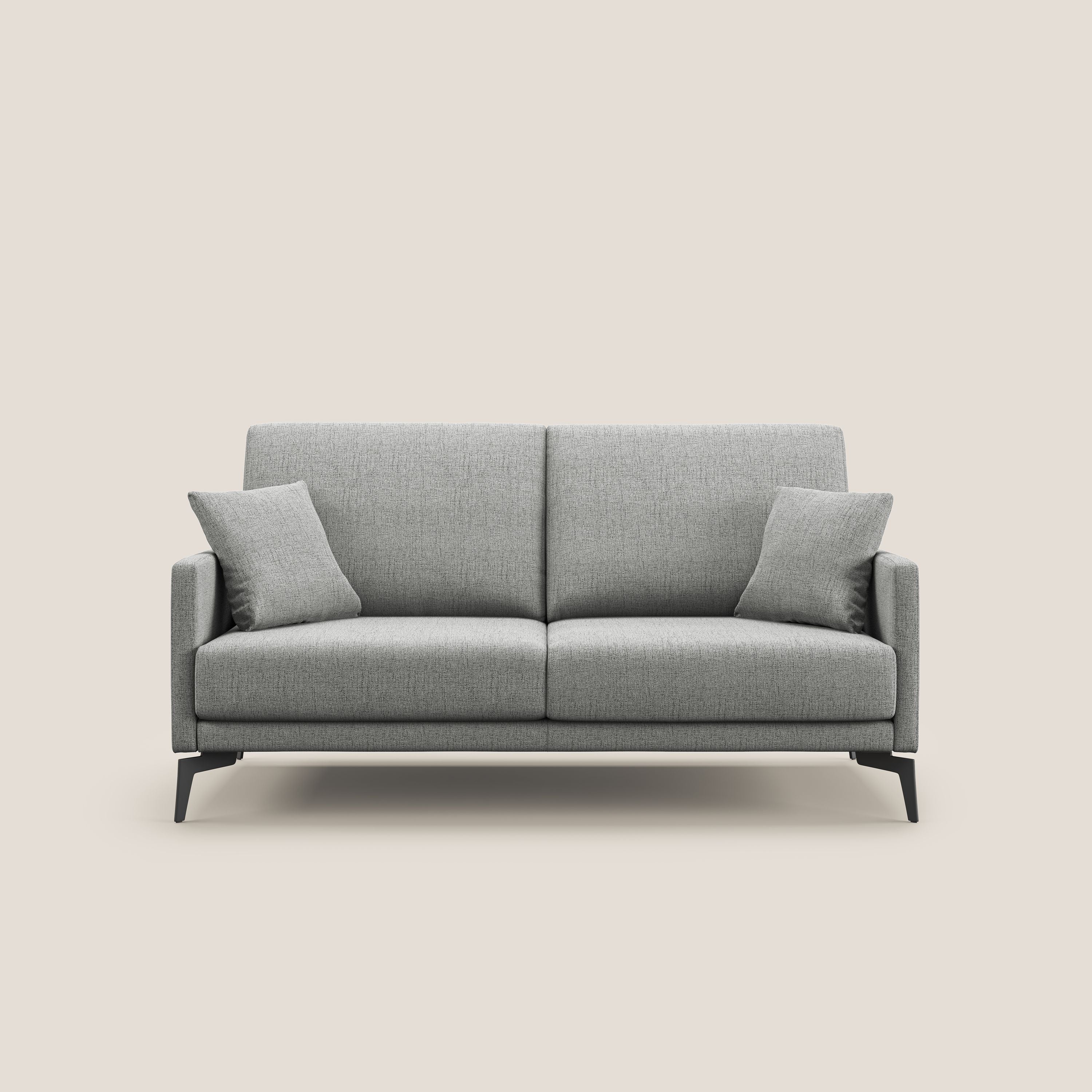 Saturno divano moderno in tessuto morbido impermeabile T03 grigio chiaro - divani.store