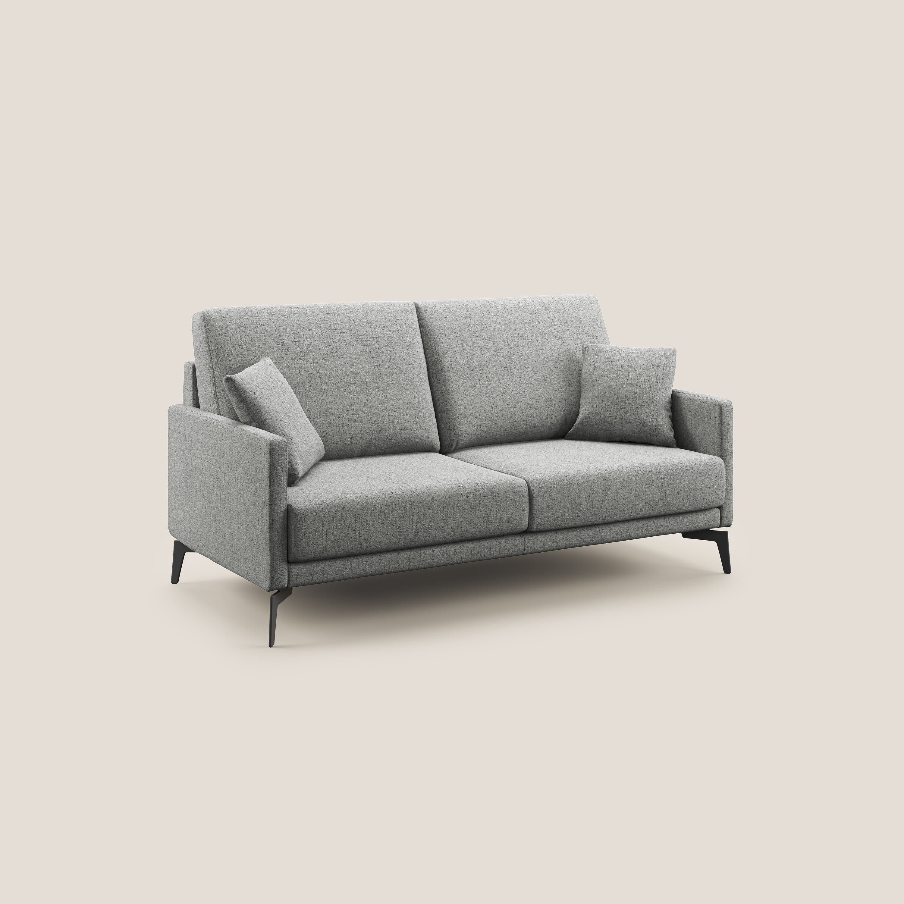 Saturno divano moderno in tessuto morbido impermeabile T03 grigio chiaro - divani.store