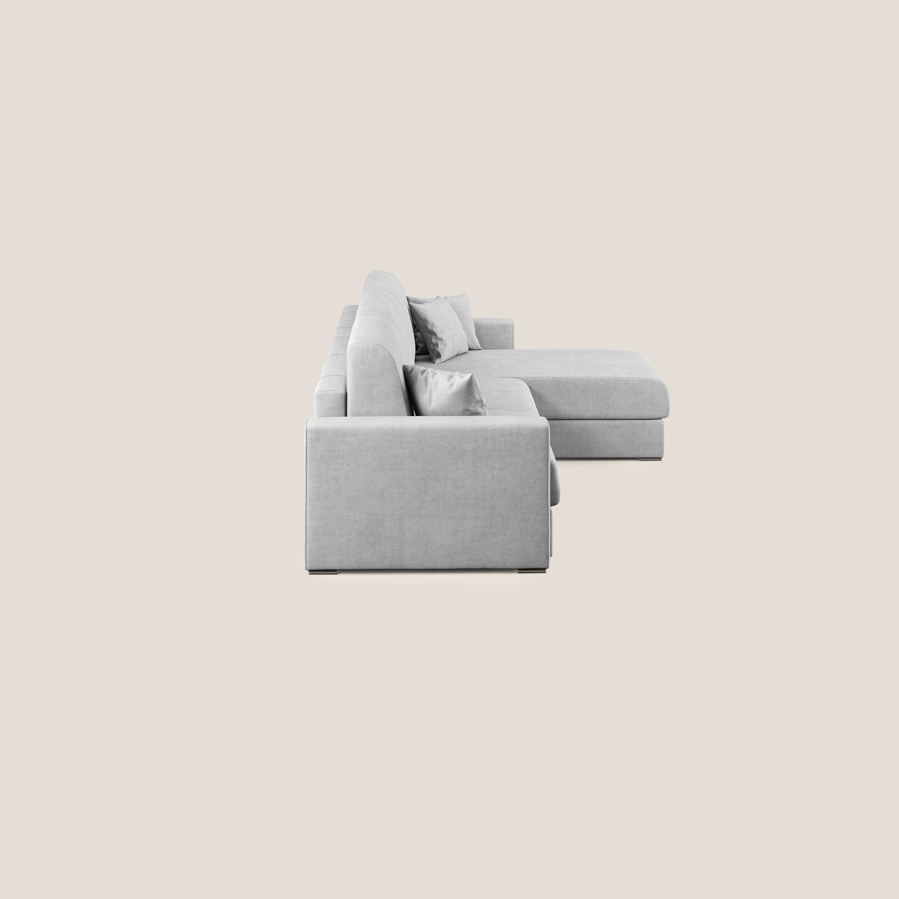 Best Divano letto angolare in tessuto impermeabile T02 grigio chiaro - divani.store