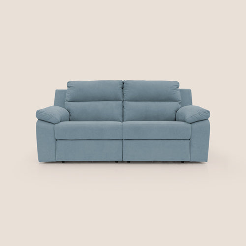 Romeo Divano relax con recliner elettrico in morbido tessuto impermeabile T02 carta da zucchero - divani.store