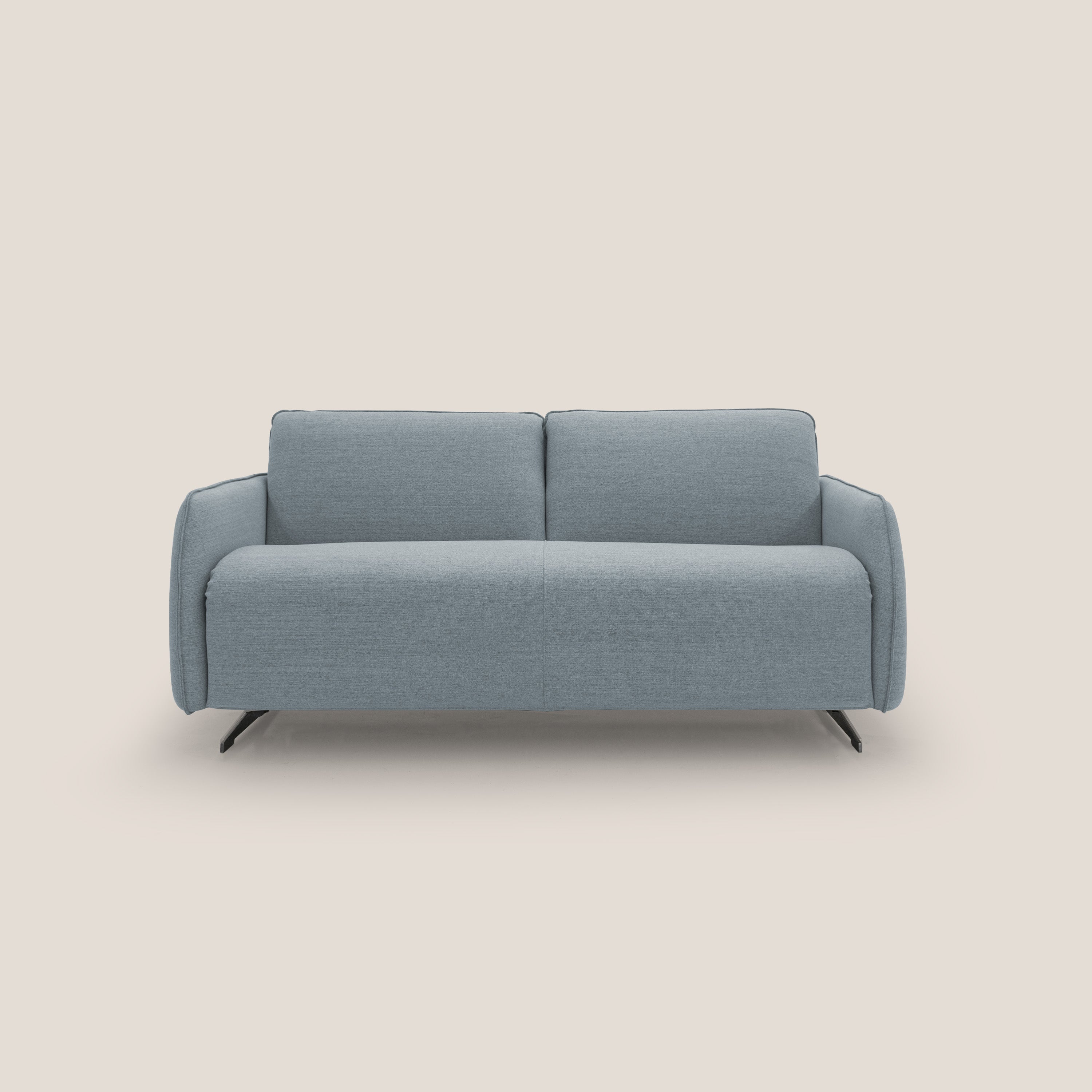 Texas Divano letto matrimoniale moderno in tessuto impermeabile T19 carta da zucchero - divani.store