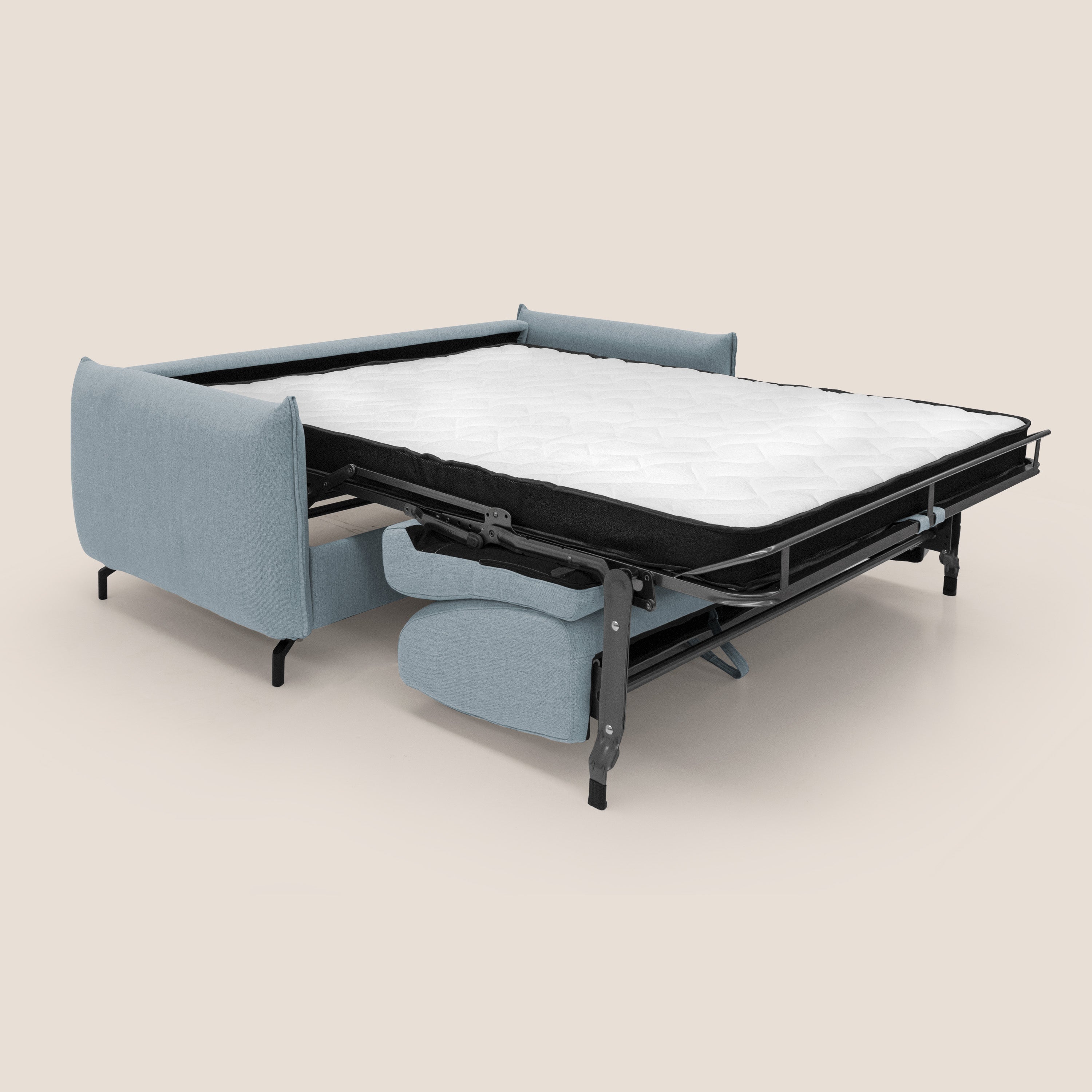 Scarlet divano letto in tessuto misto cotone impermeabile T19 carta da zucchero - divani.store