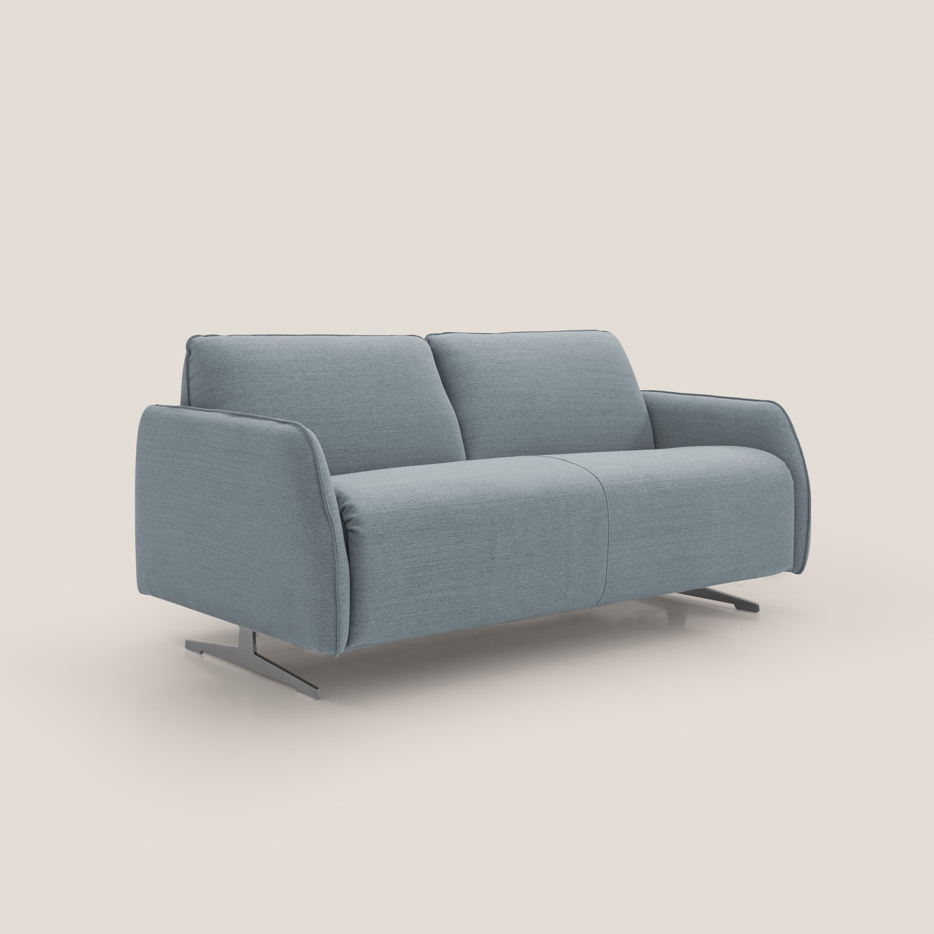 Texas Divano letto matrimoniale moderno in tessuto impermeabile T19 carta da zucchero - divani.store