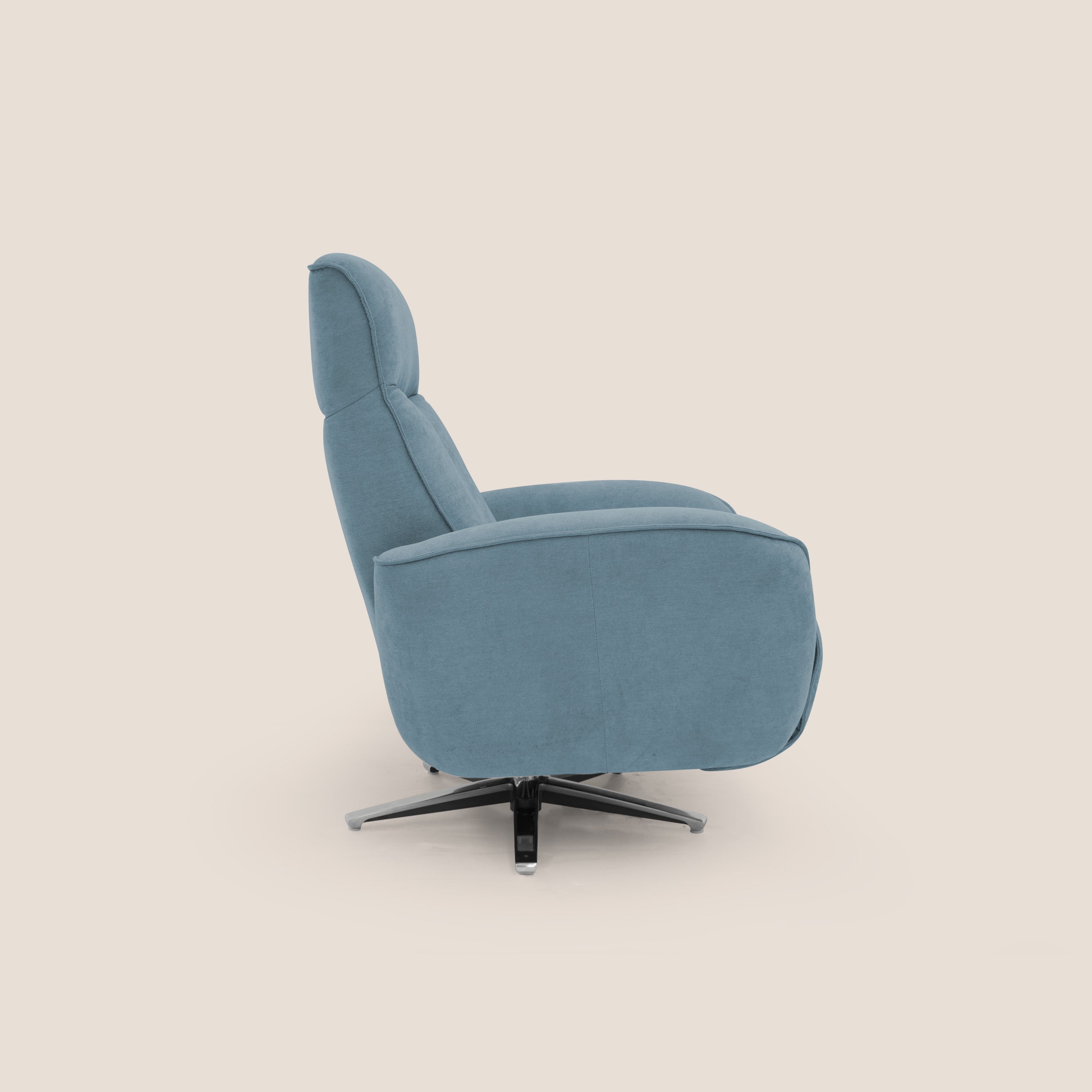 EVA Poltroncina RELAX in morbido tessuto impermeabile T02 carta da zucchero - divani.store