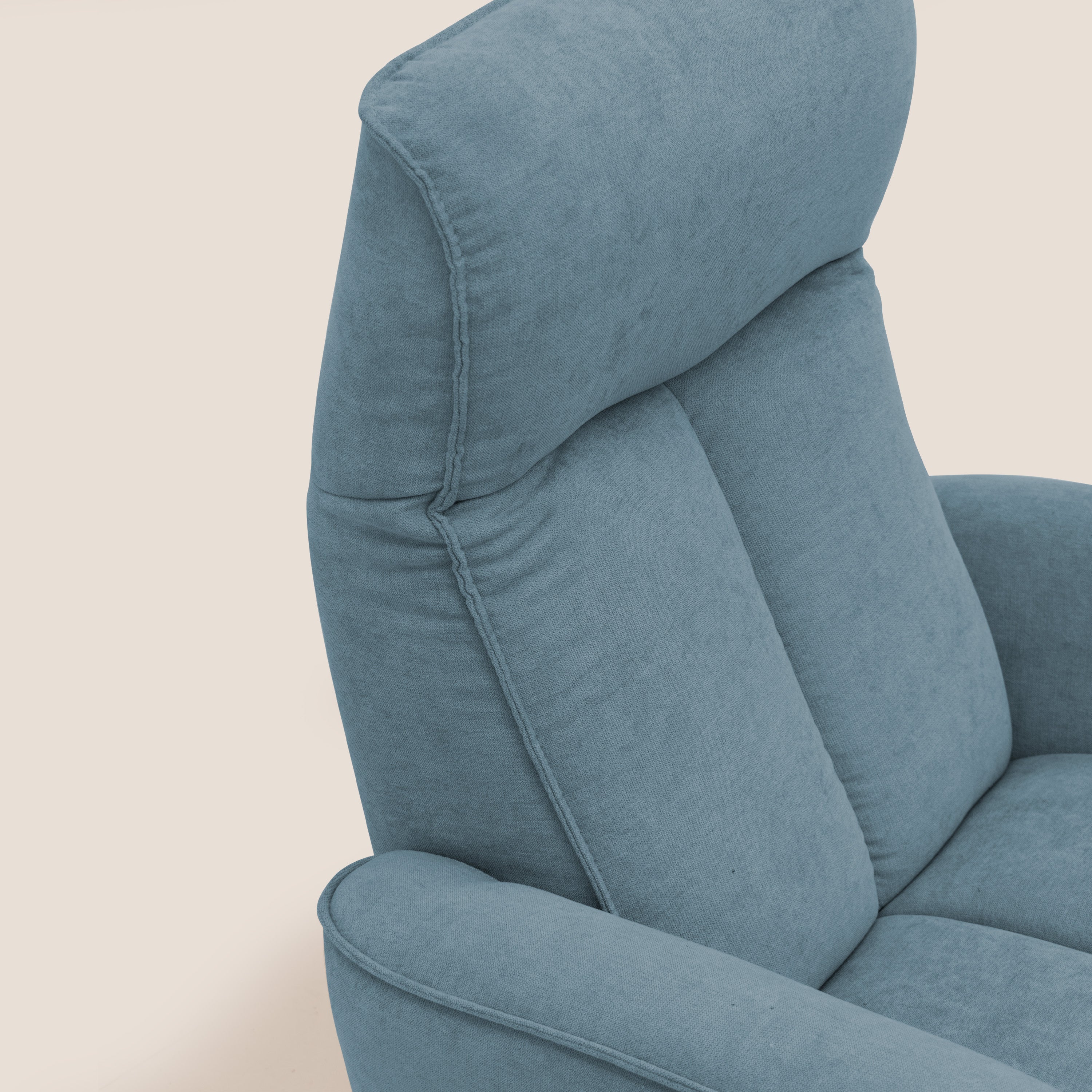 EVA Poltroncina RELAX in morbido tessuto impermeabile T02 carta da zucchero - divani.store