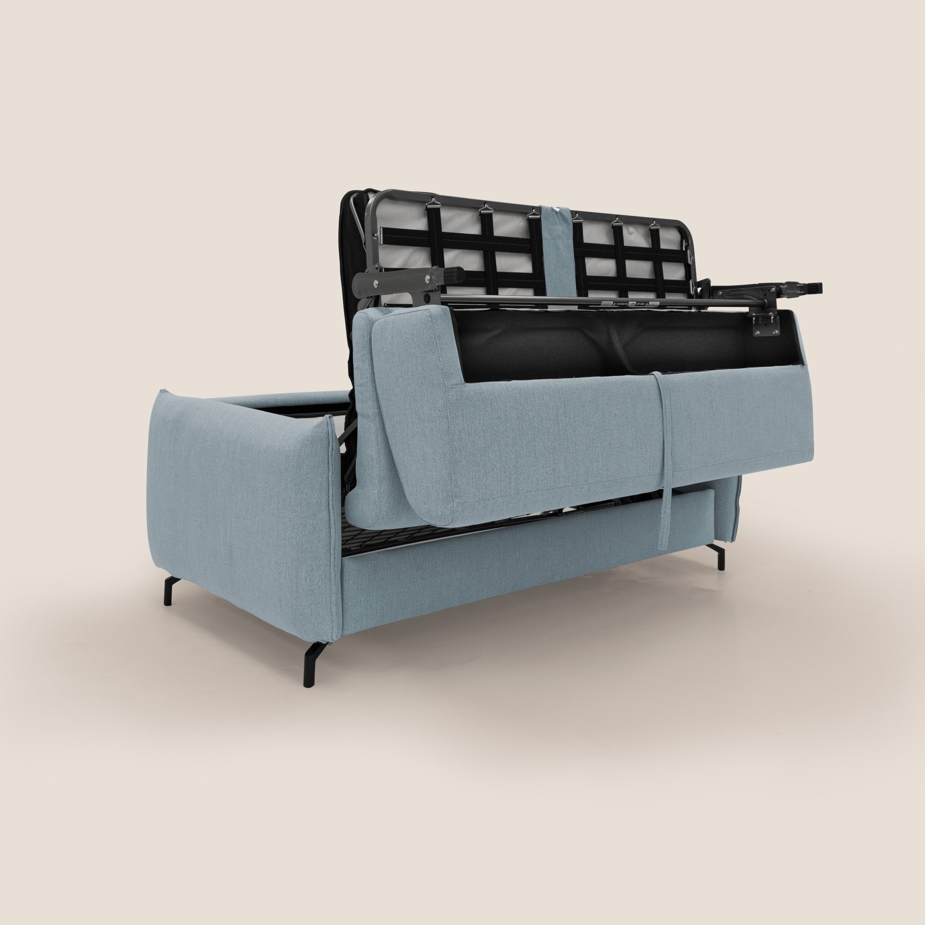 Scarlet canapé convertible en tissu mixte  coton imperméable T19 sucre glace