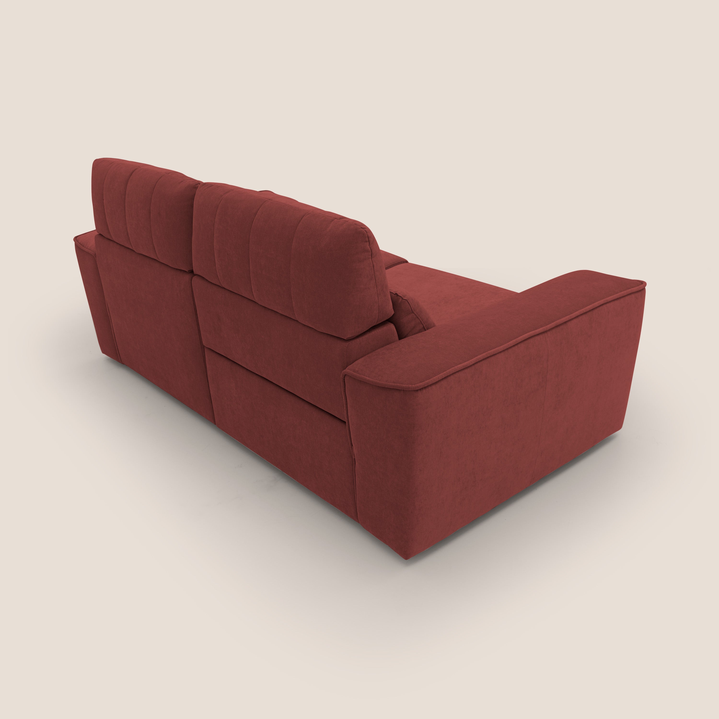 Clark Divano modulare con opzione relax elettrico in tessuto smacchiabile impermeabile T17 rosso - divani.store