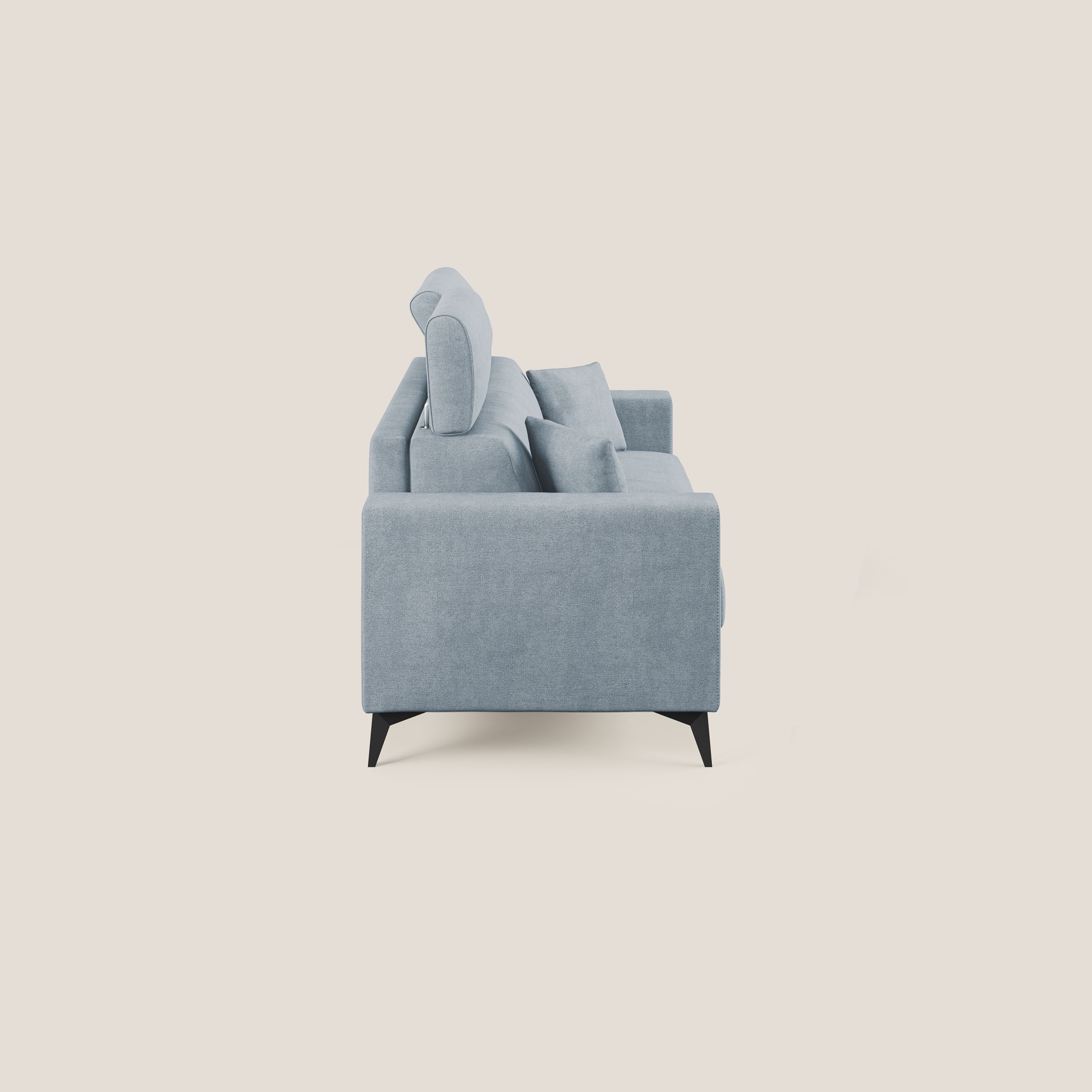Pegaso divano letto con poggiatesta reclinabili e rivestimento T02 carta da zucchero - divani.store