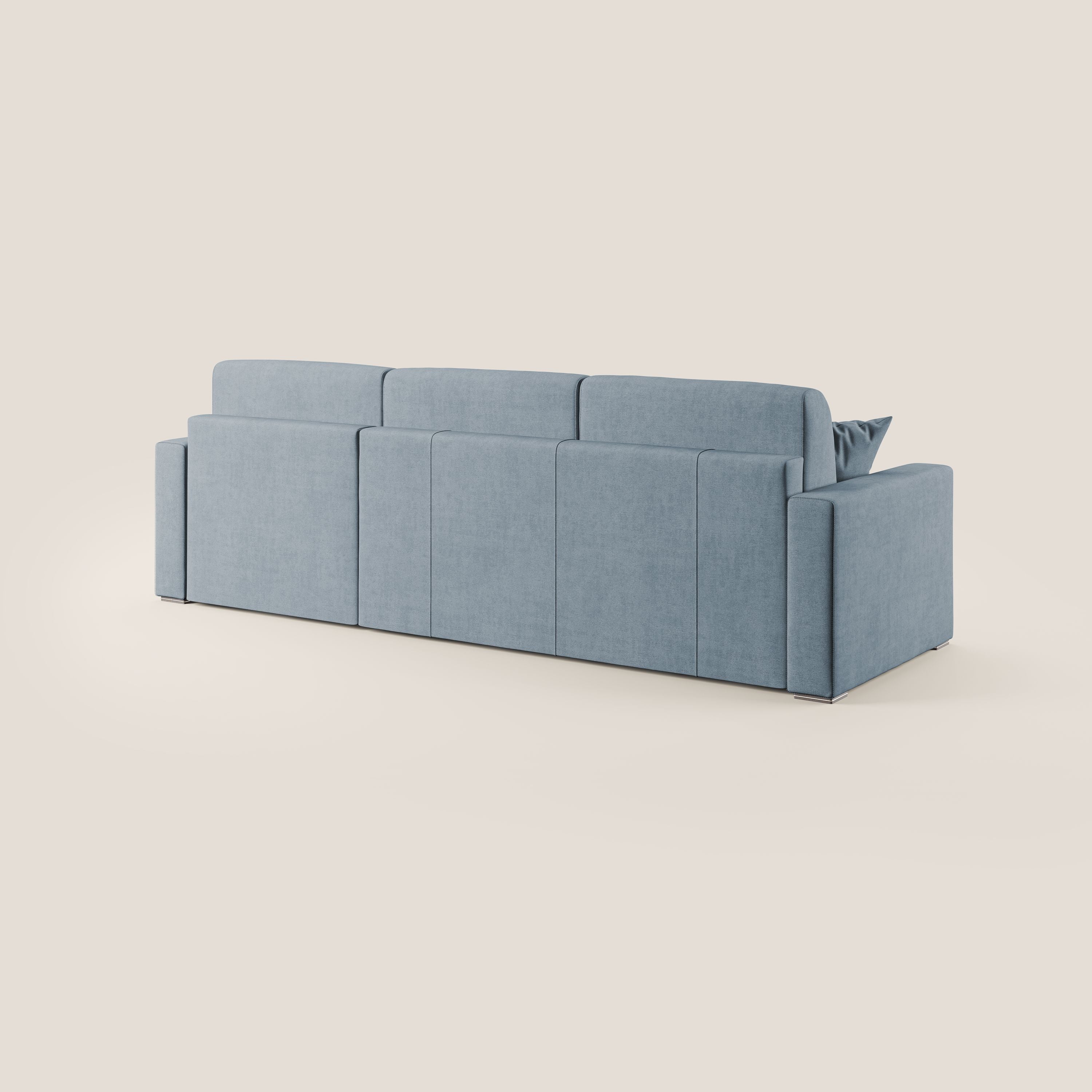 Best Divano letto angolare in tessuto impermeabile T02 carta da zucchero - divani.store