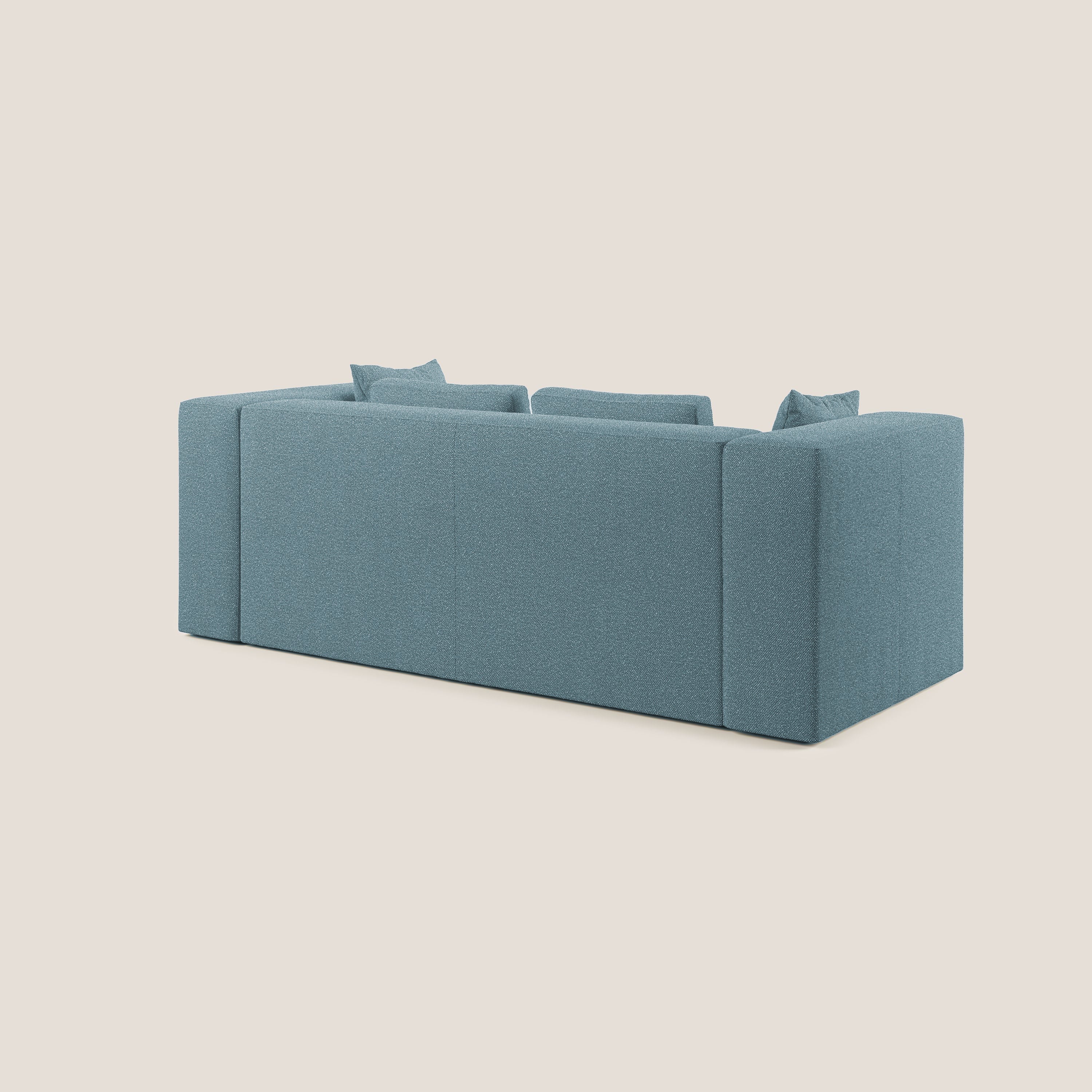 Nettuno divano moderno componibile in morbido tessuto bouclè T07 carta da zucchero - divani.store